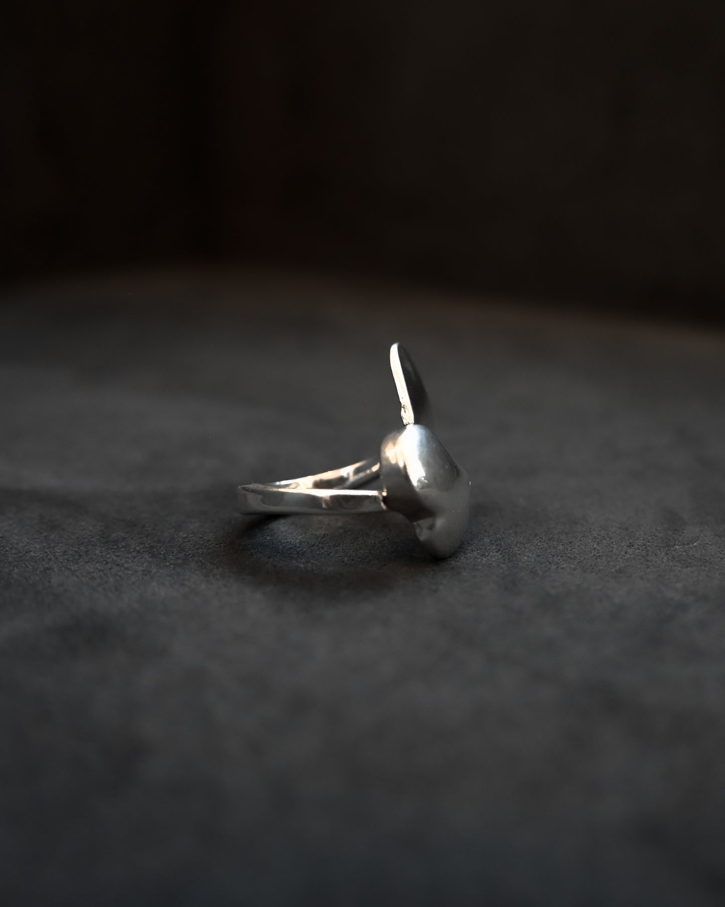 Heart Silver Ring - Approx.9号