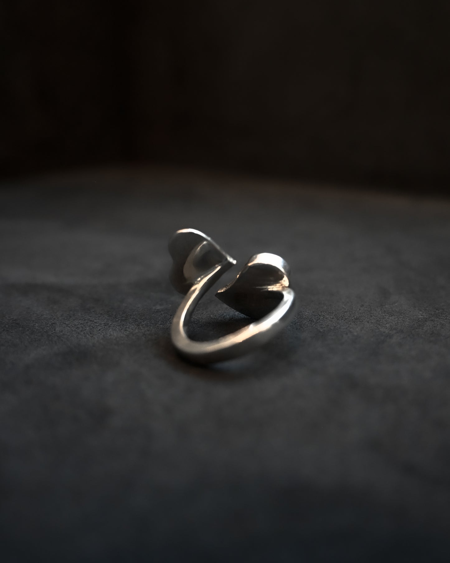 Heart Silver Ring - Approx.9号