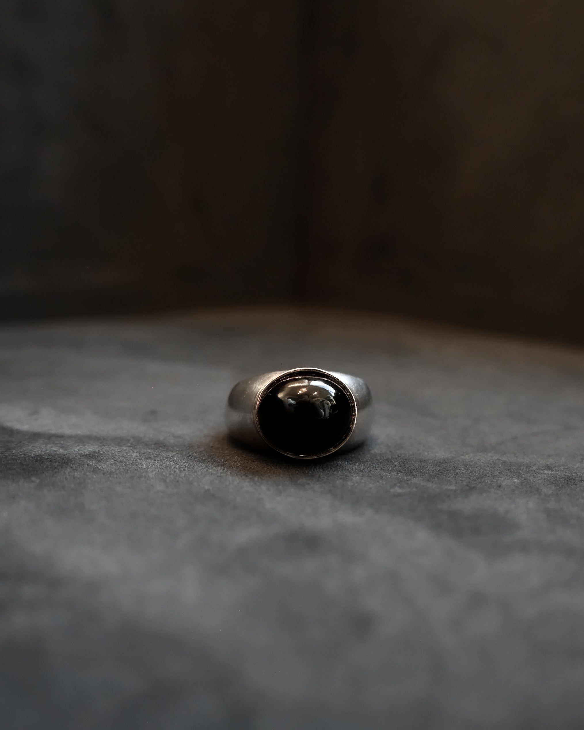 Silver Onyx Ring - 18号