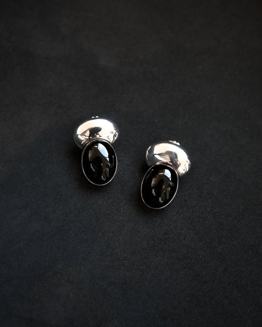 Silver Onyx Earrings