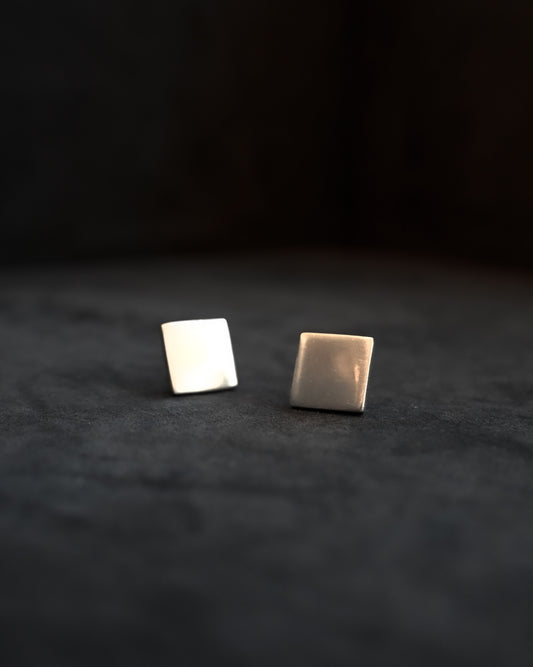 Silver Square Earrings