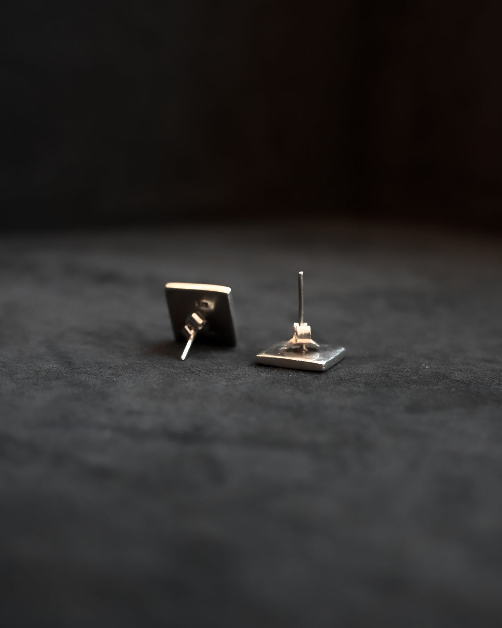 Silver Square Earrings