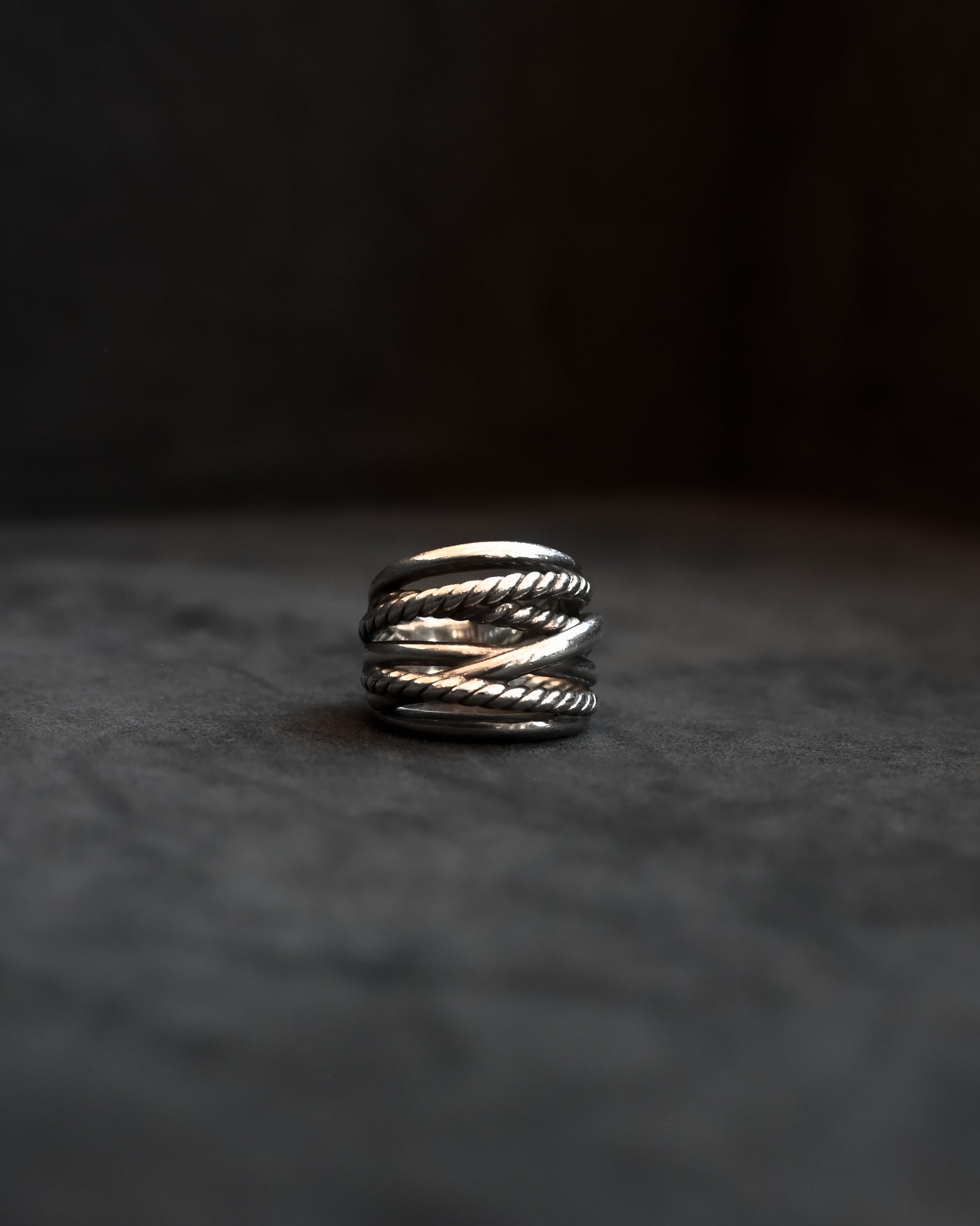 Tangled Silver Ring - 8号