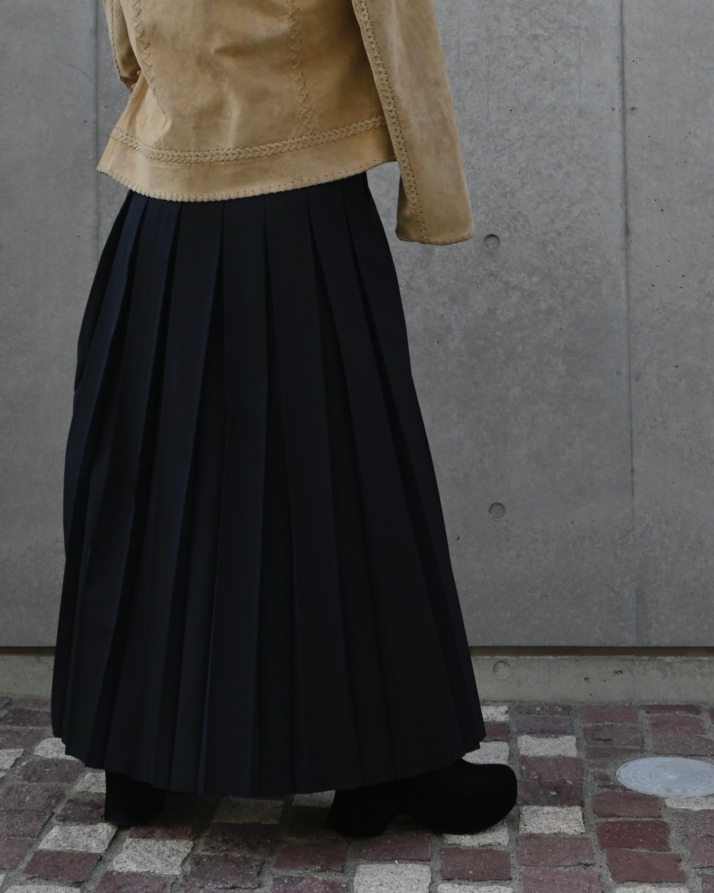 [Limited 11/8 - 11/10 ]Angels Factory Pleated Skirt by 404 - Dark Navy