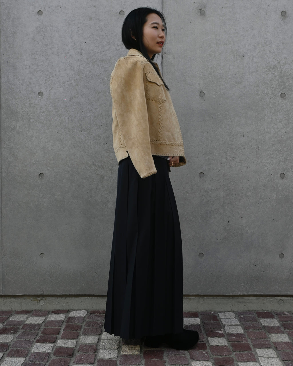 Angels Factory Pleated Skirt by 404 - Dark Navy