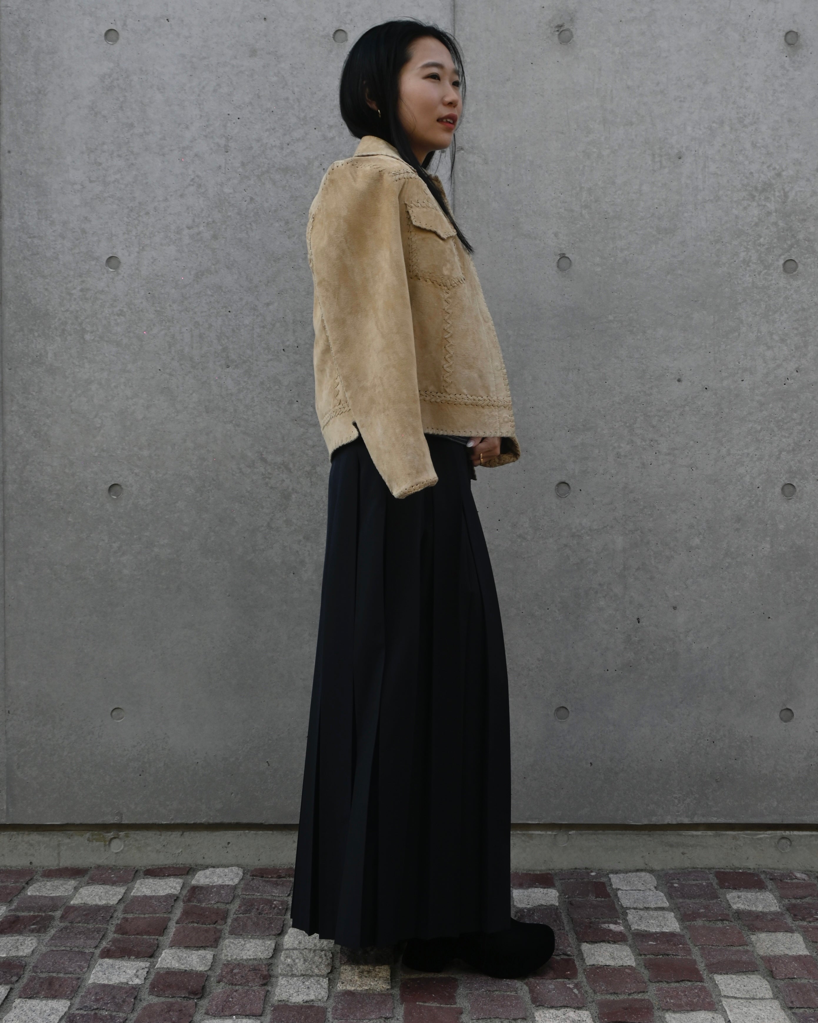 Angels Factory Pleated Skirt by 404 - Dark Navy