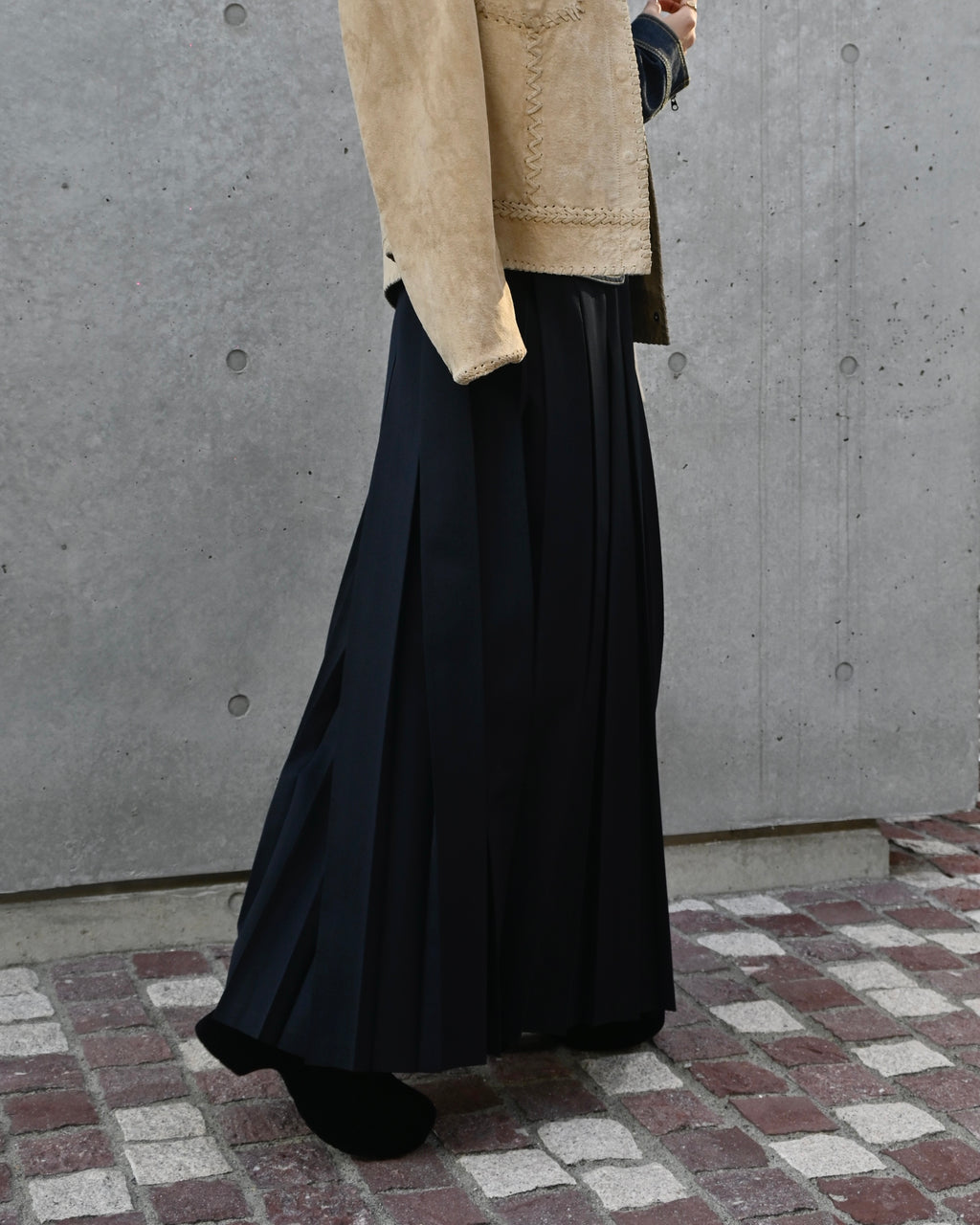 Angels Factory Pleated Skirt by 404 - Dark Navy