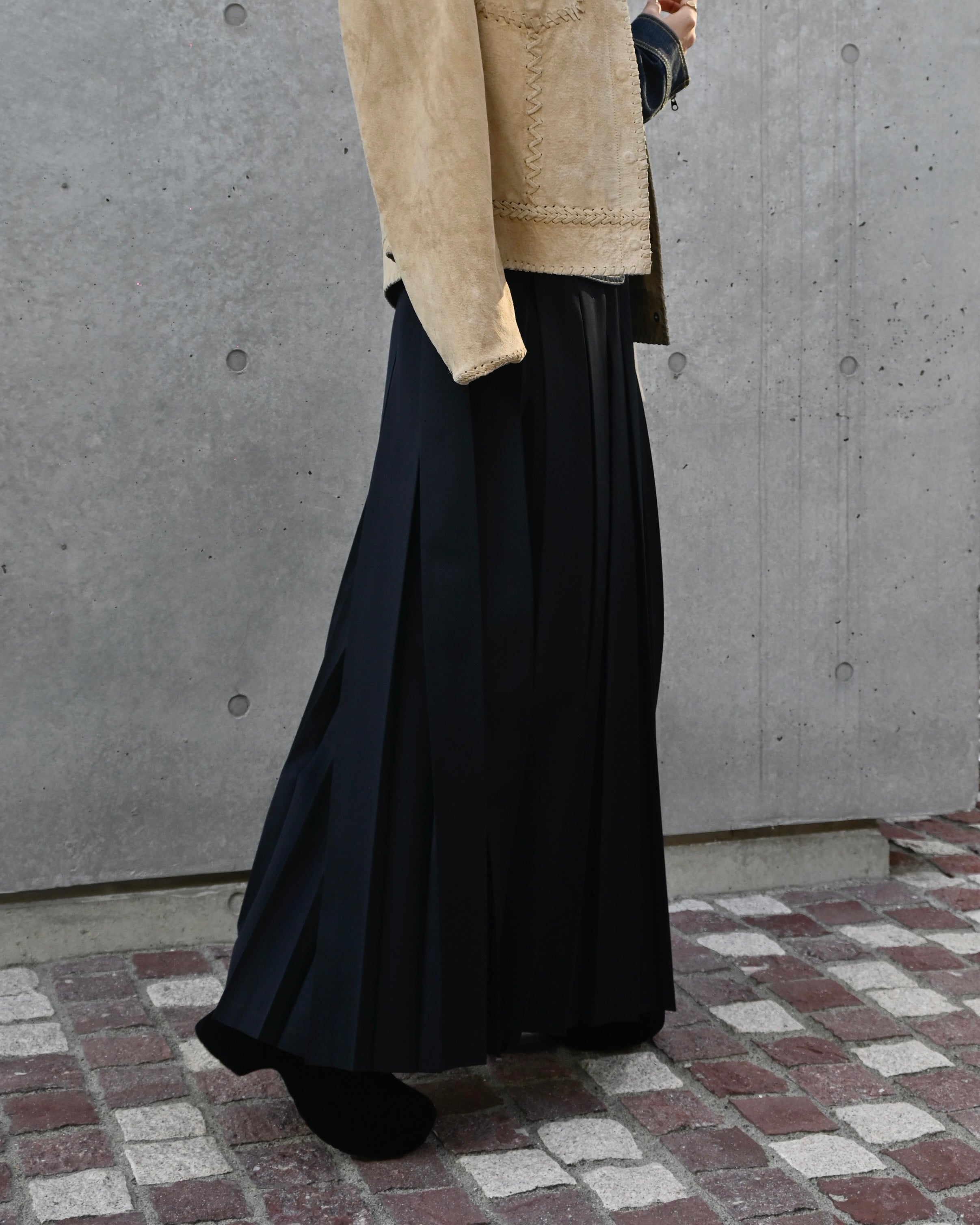 Angels Factory Pleated Skirt by 404 - Dark Navy