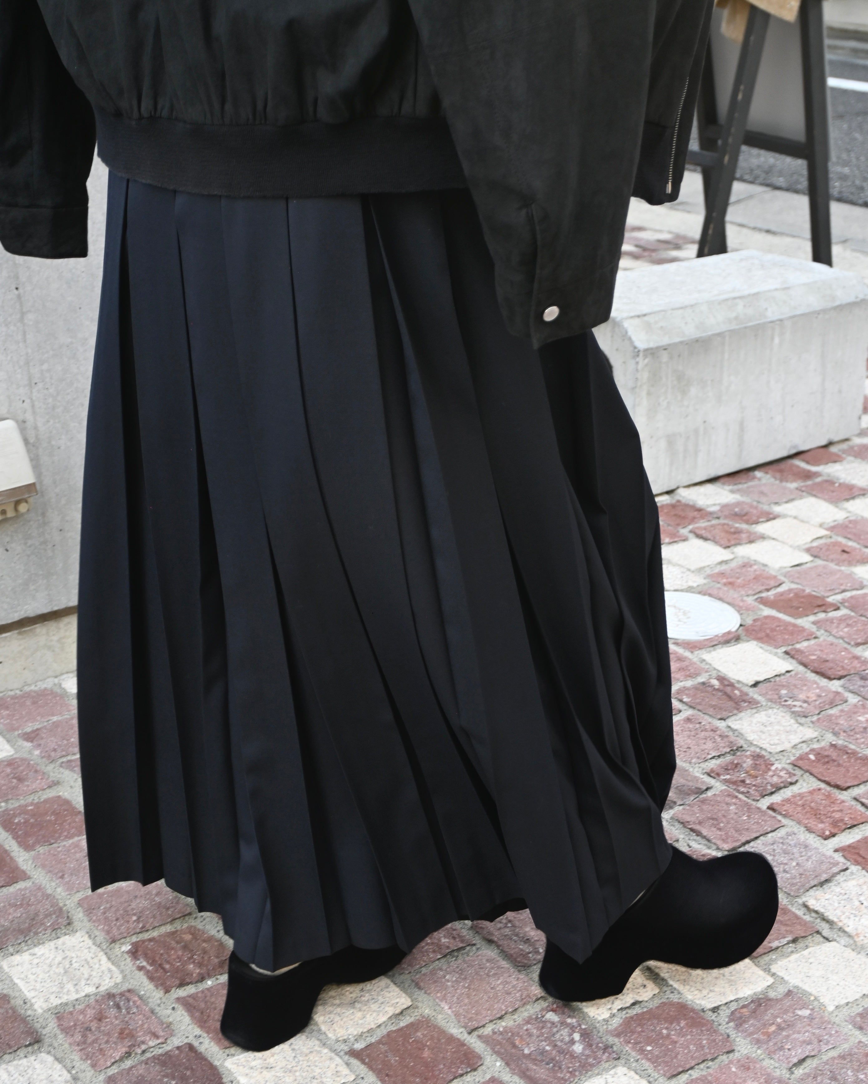 Angels Factory Pleated Skirt by 404 - Dark Navy