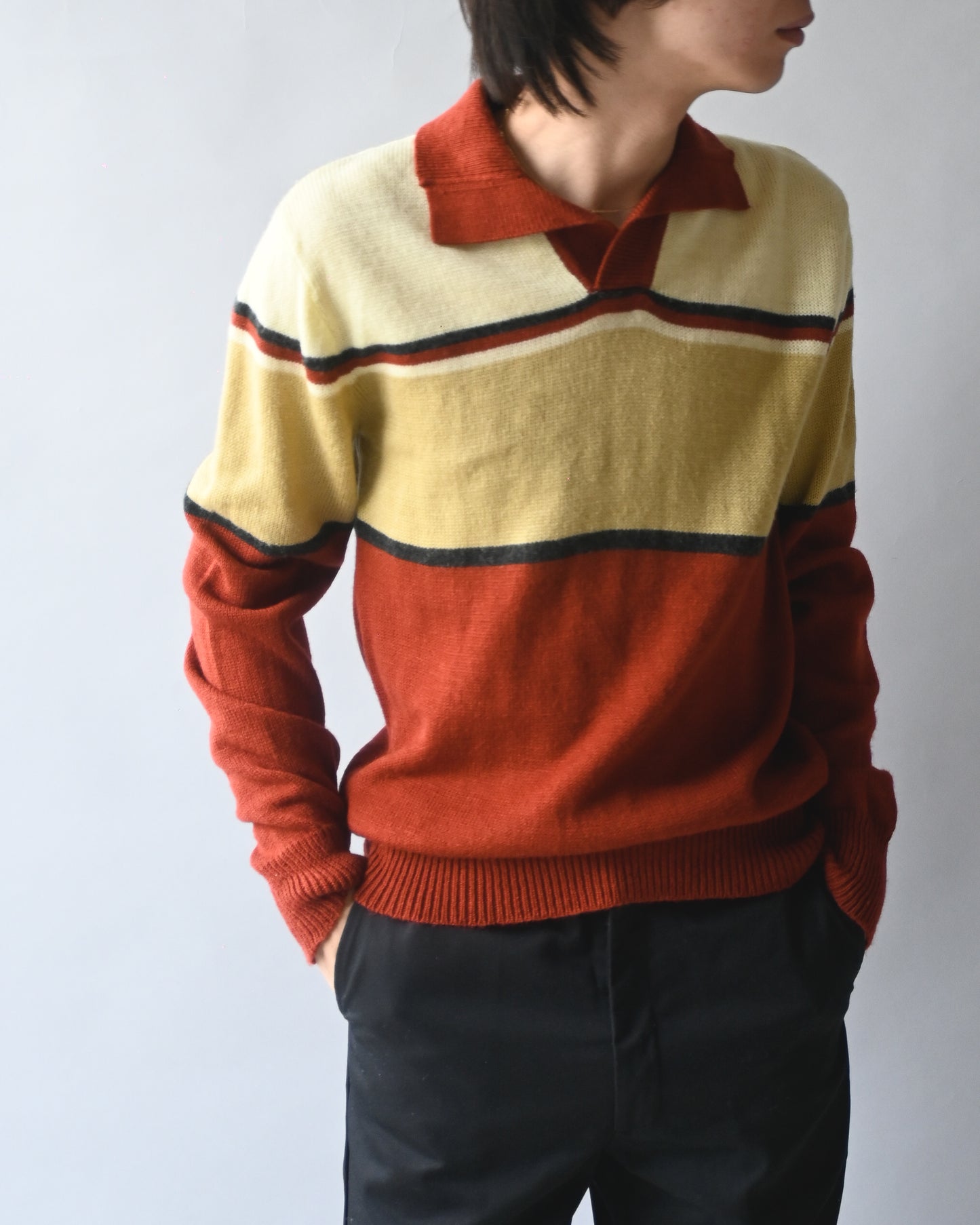 70~80's Acrylic Knit Polo