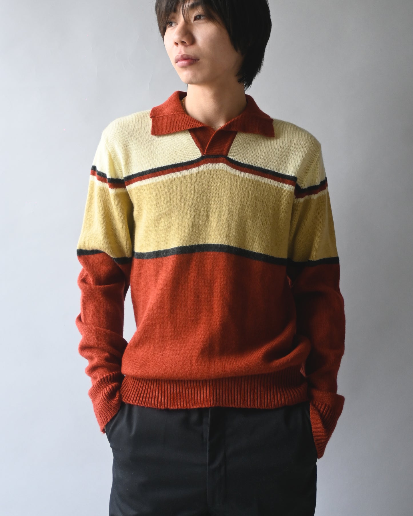 70~80's Acrylic Knit Polo