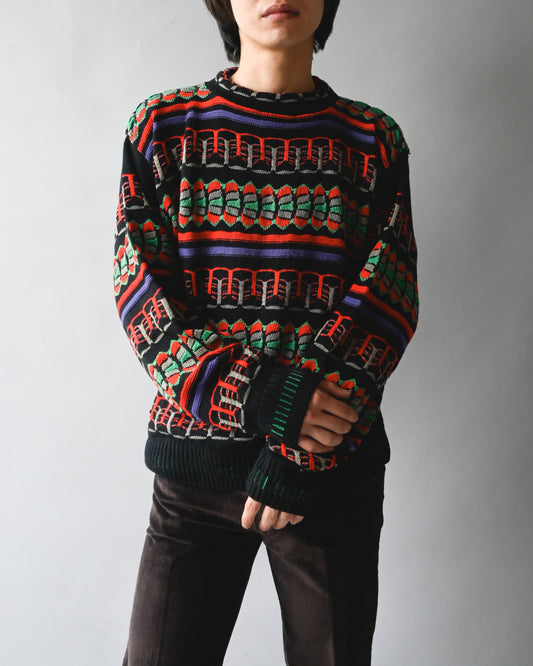 1980's 3D Knit Sweater