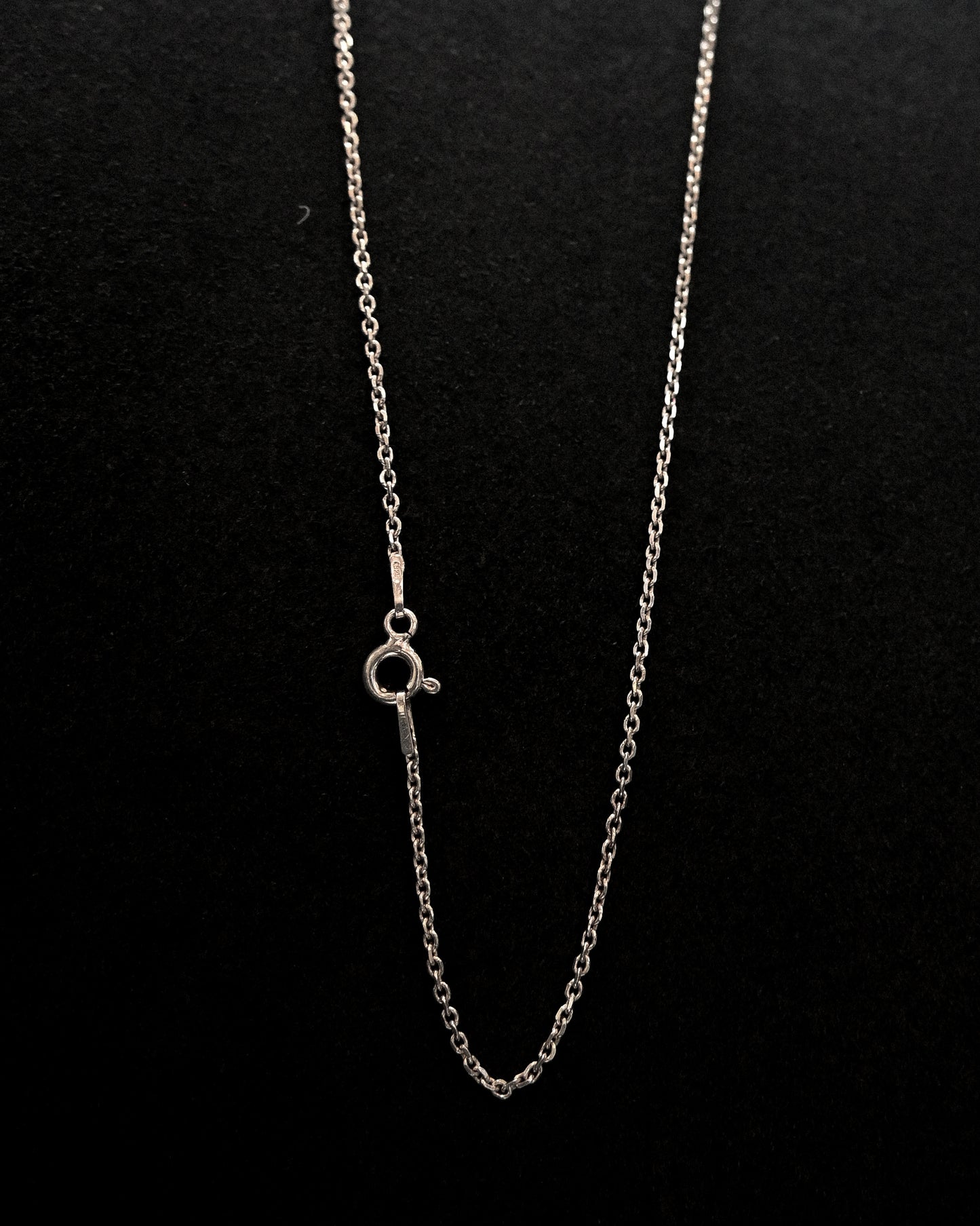 Silver Chain Necklace w/Heart Charm (N34)