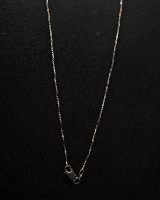 Silver Box Chain Necklace (N24-2)