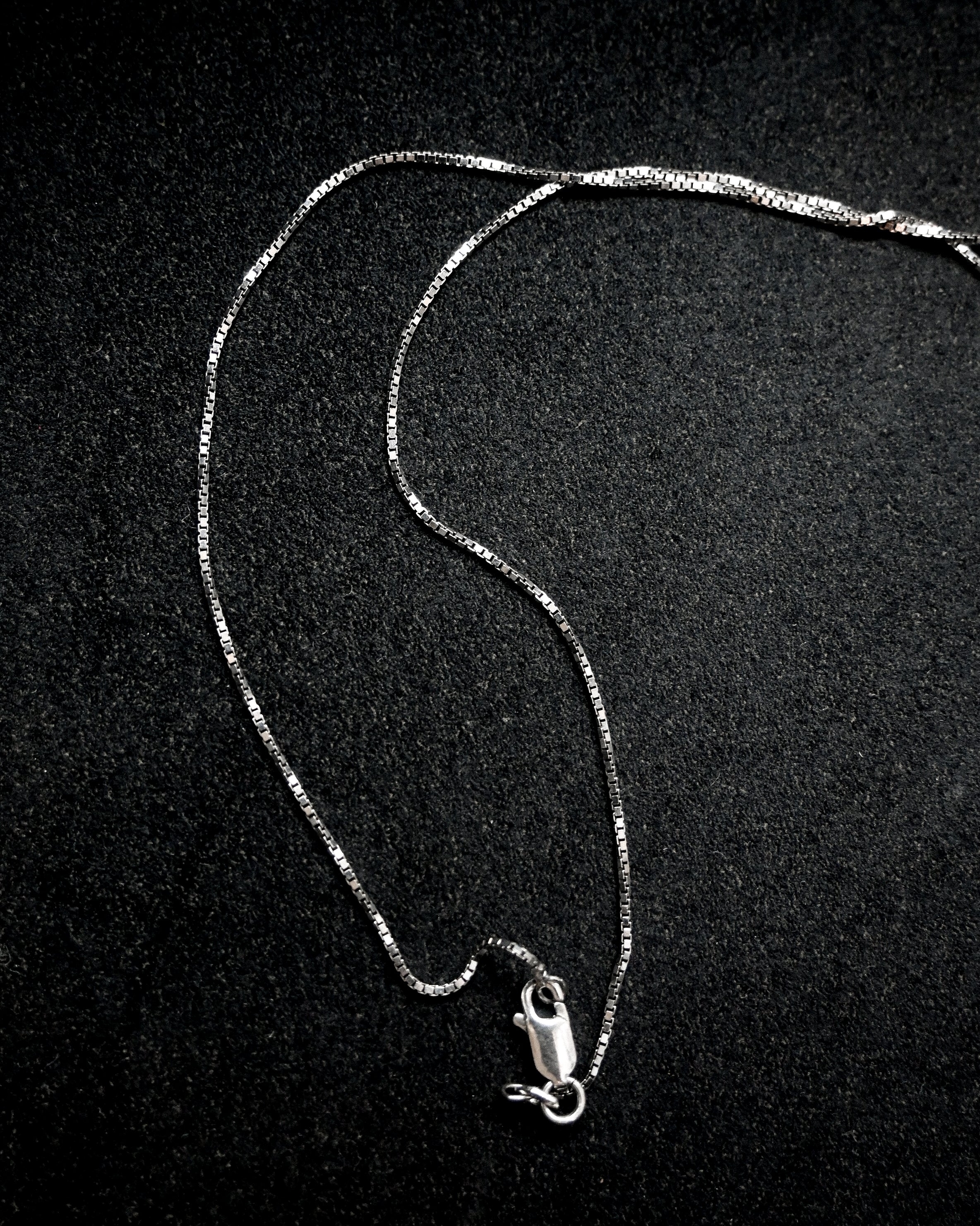 Silver Box Chain Necklace (N24-2)