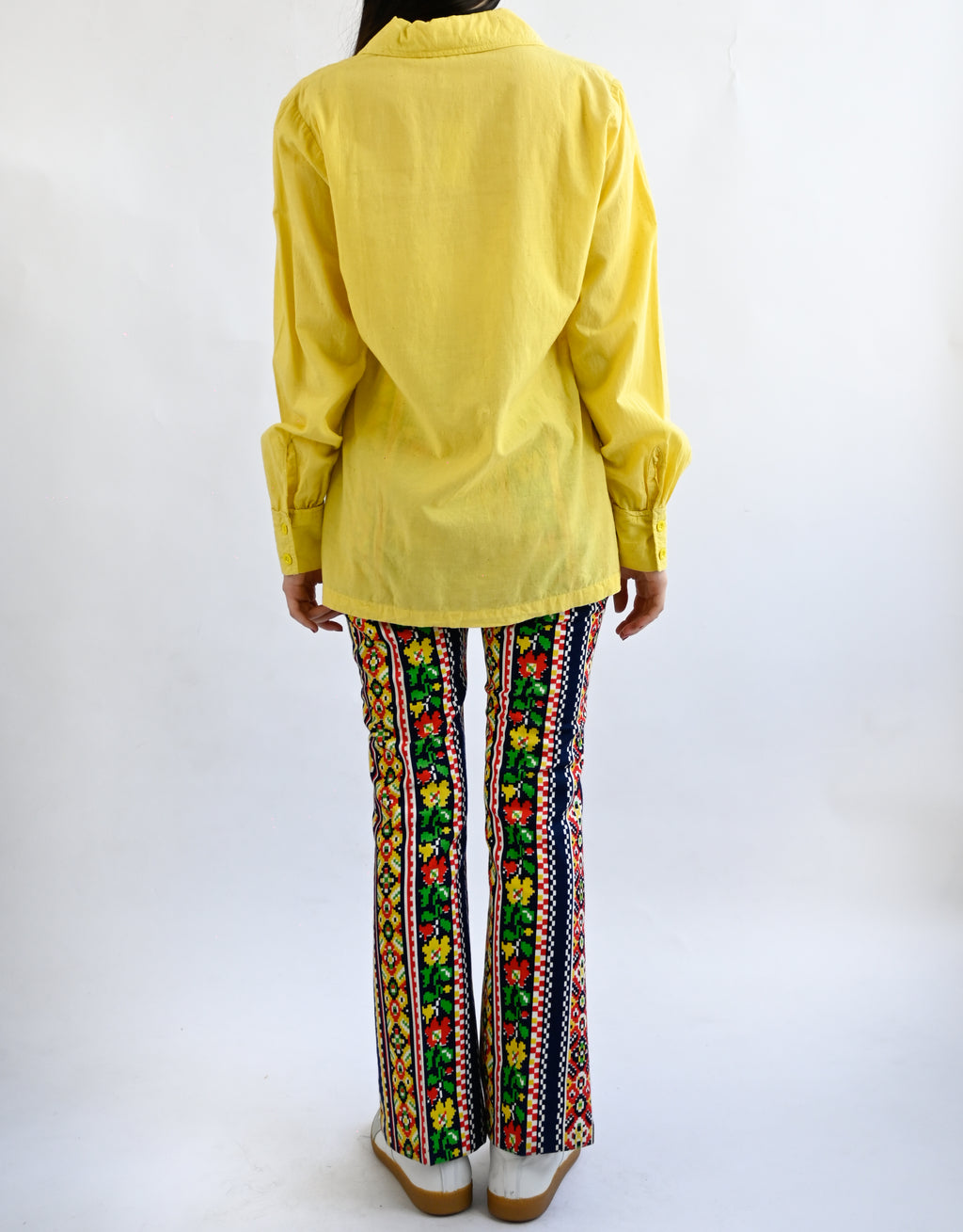 70'S Printed Cotton Pants - USA