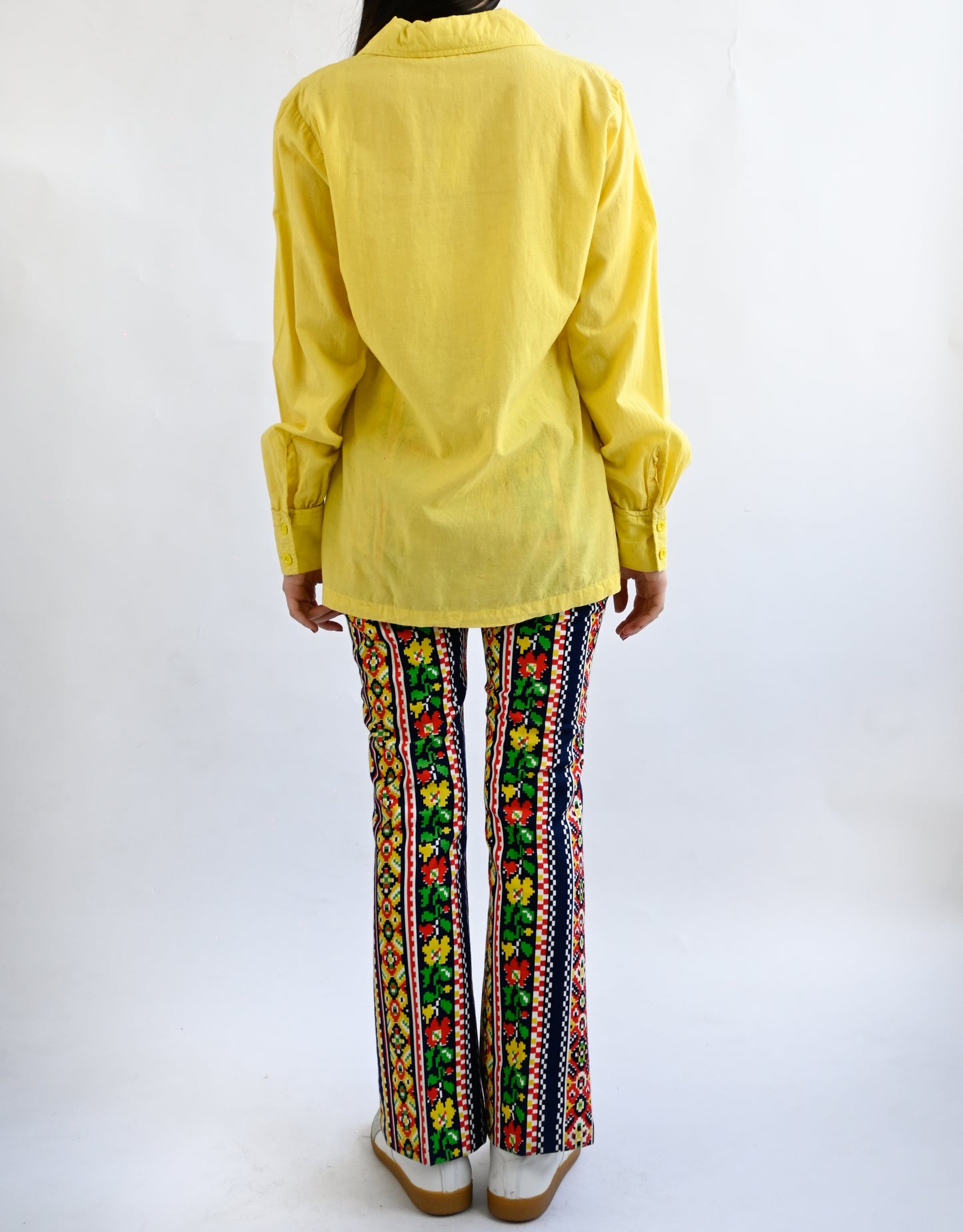 70'S Printed Cotton Pants - USA