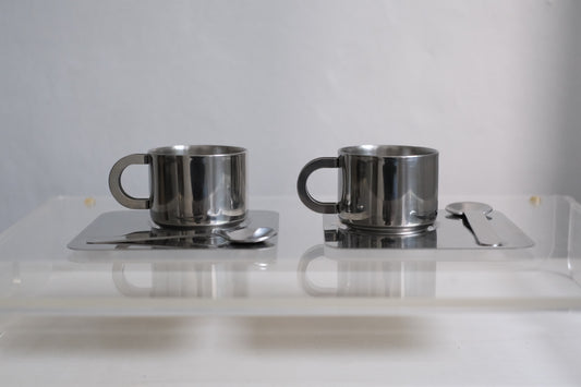 "gridz" Espresso Vintage Cup Set