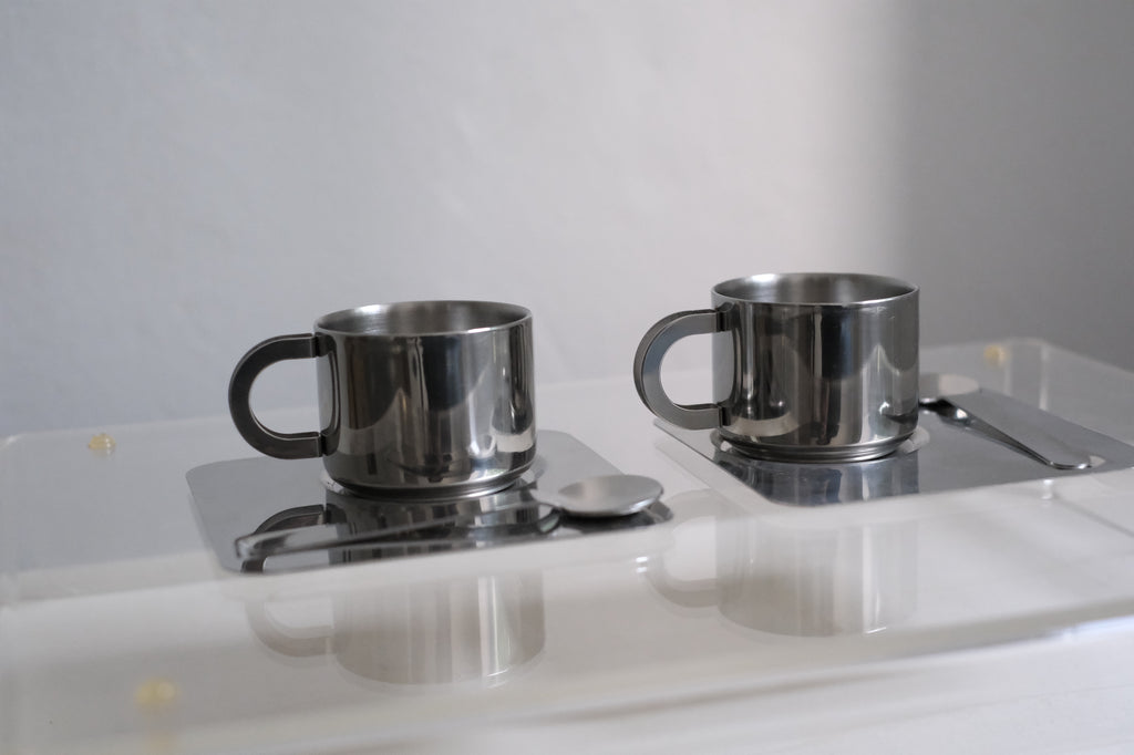 "gridz" Espresso Vintage Cup Set