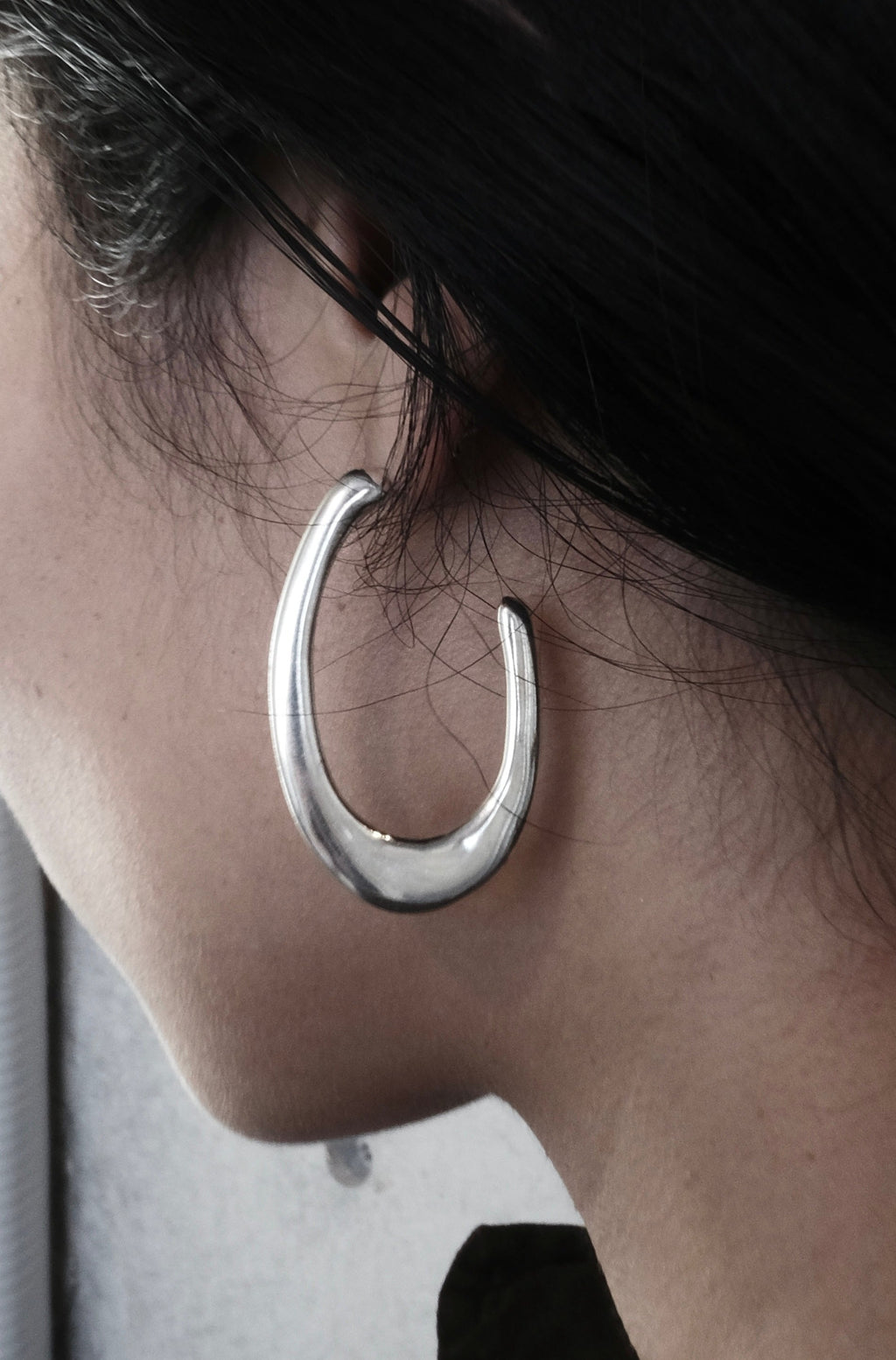 Chunky Sterling Silver Hoop Earrings