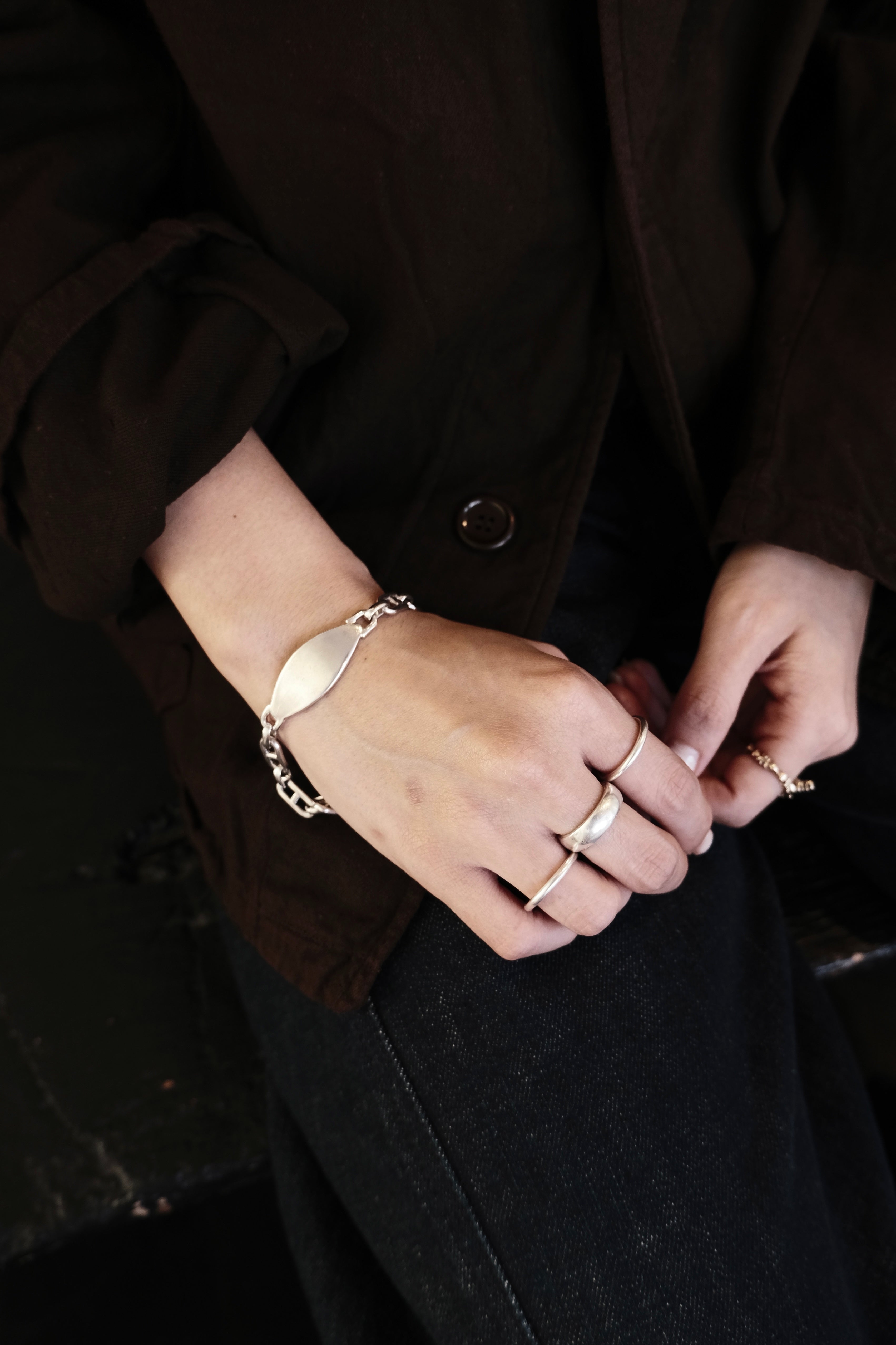 Heavy Sterling Silver ID Bracelet