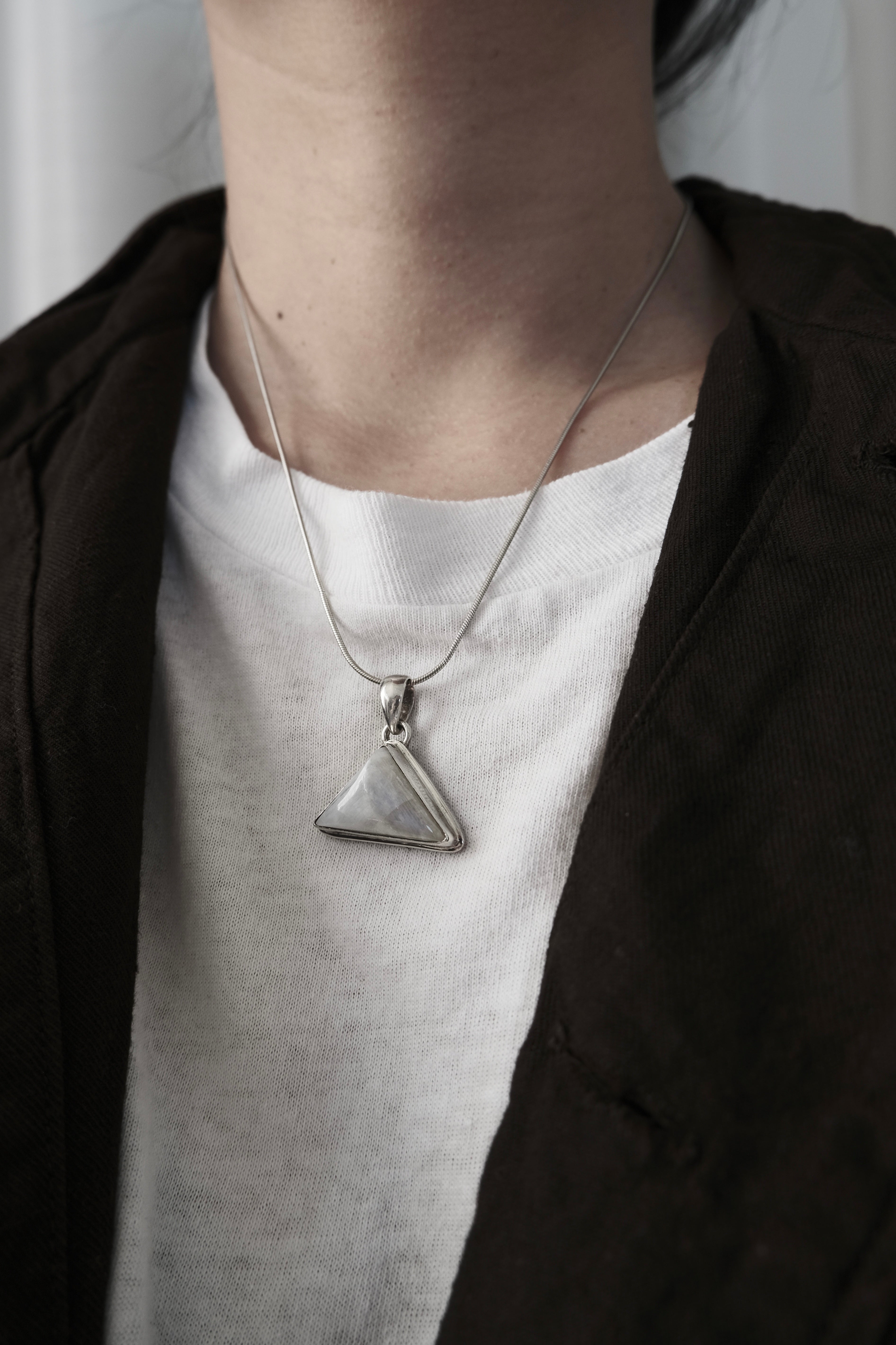 Snake Chain w/ Moonstone Necklace