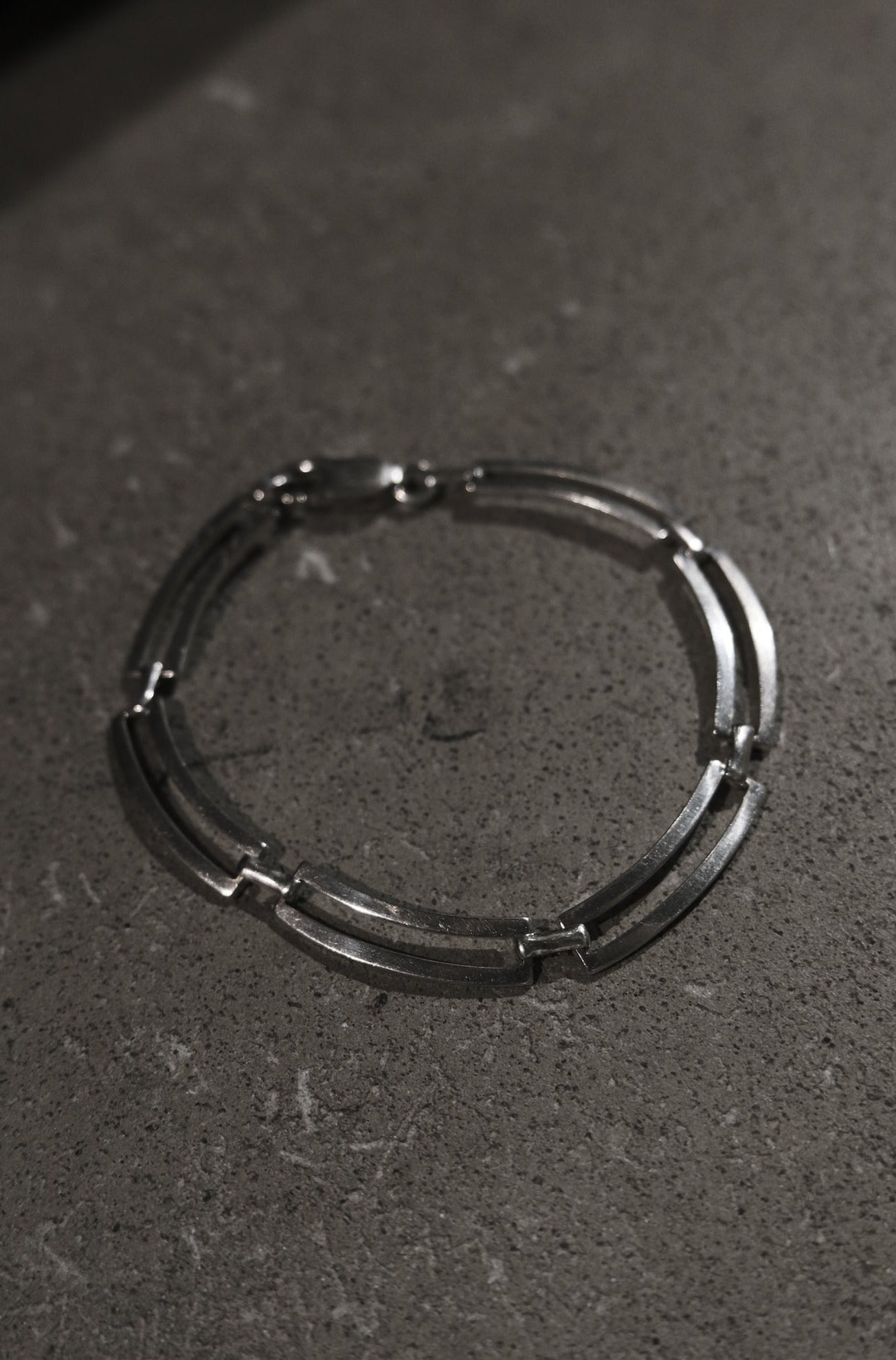 Sterling Silver Panel Link Bracelet