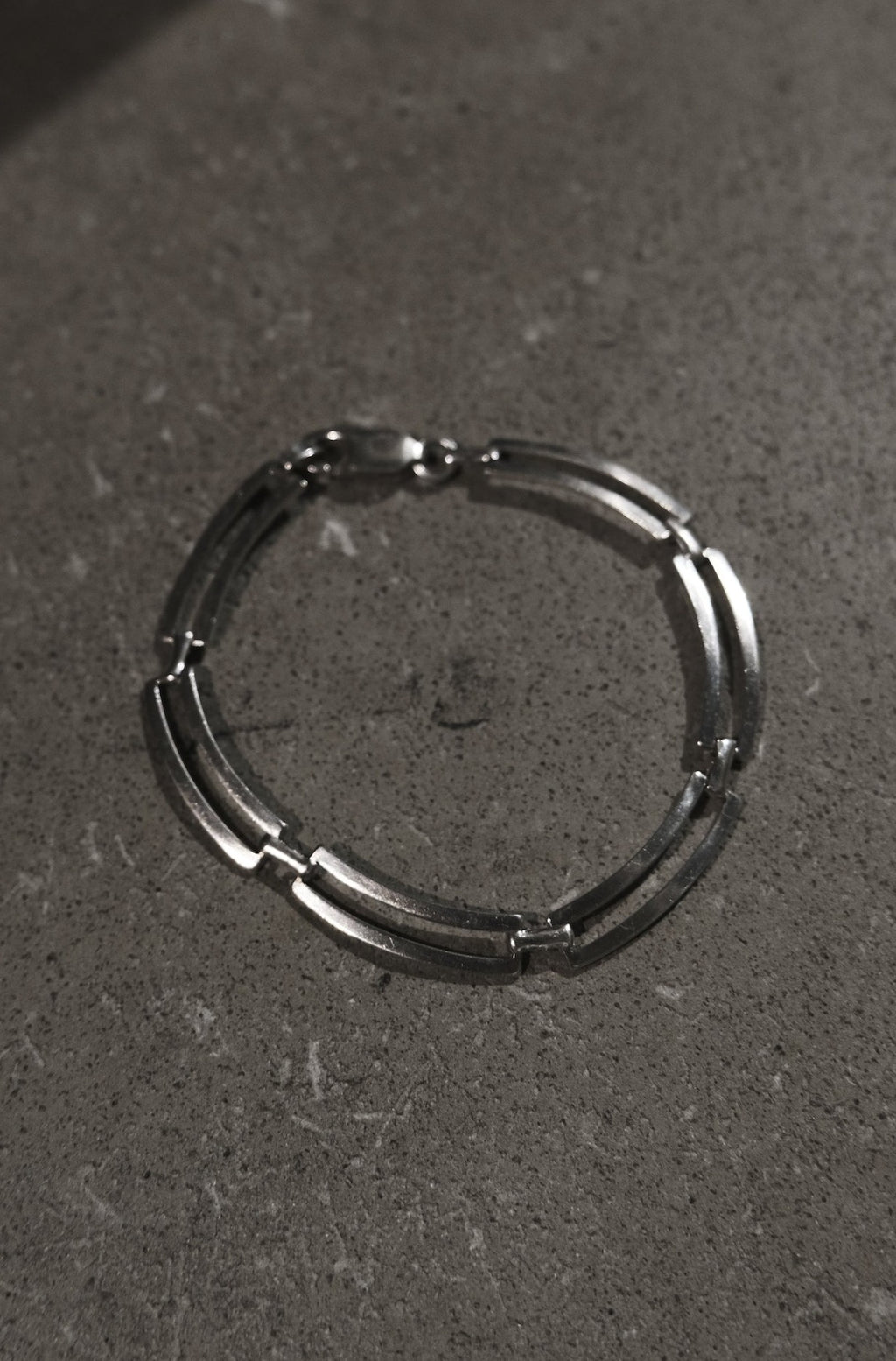 Sterling Silver Panel Link Bracelet