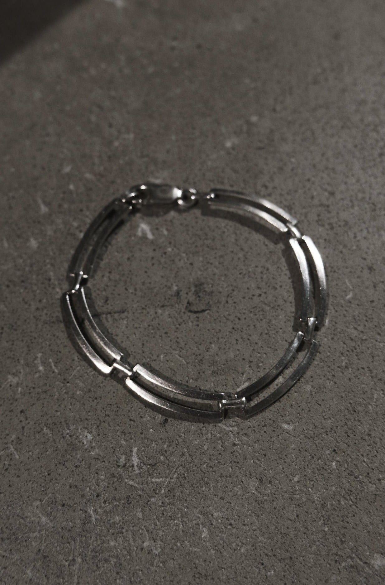 Sterling Silver Panel Link Bracelet