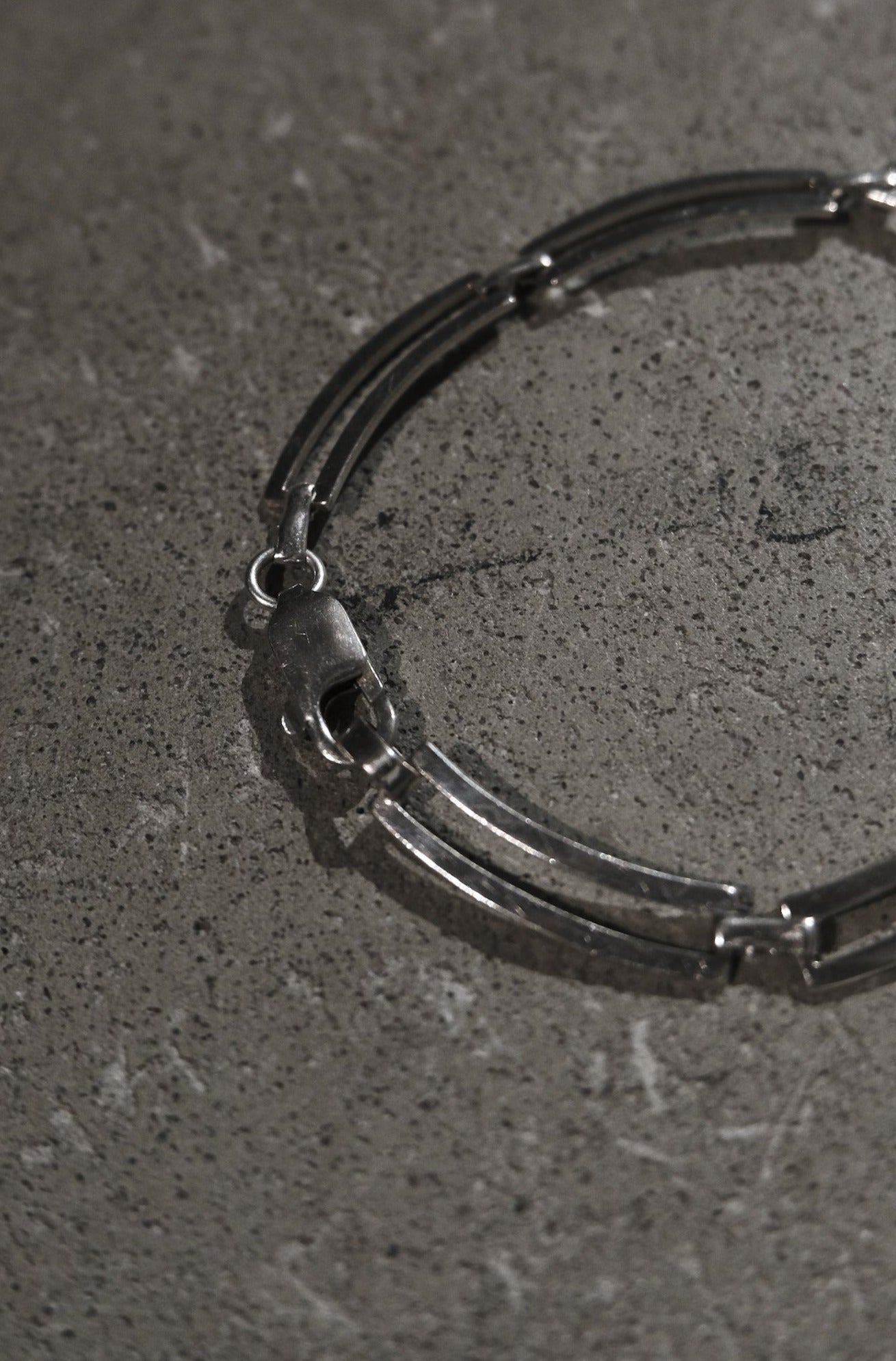 Sterling Silver Panel Link Bracelet