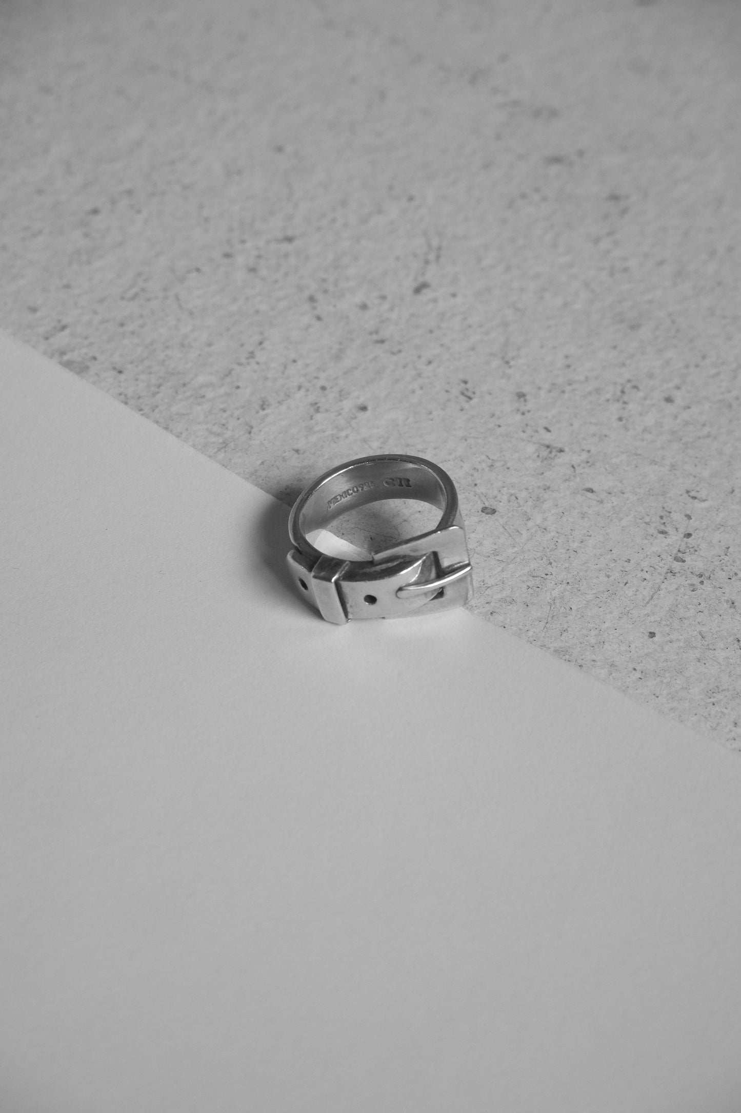 Silver Belt Motif Ring