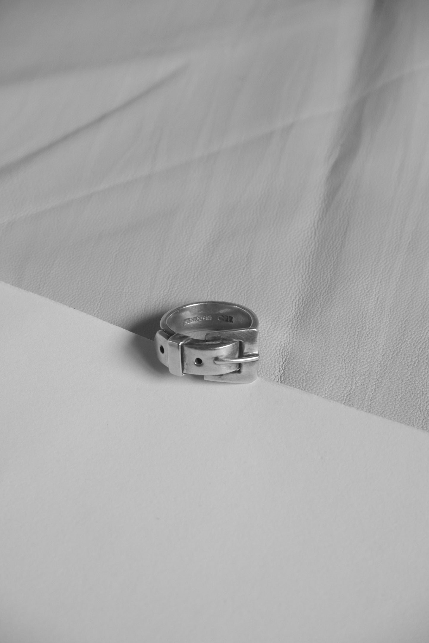 Silver Belt Motif Ring