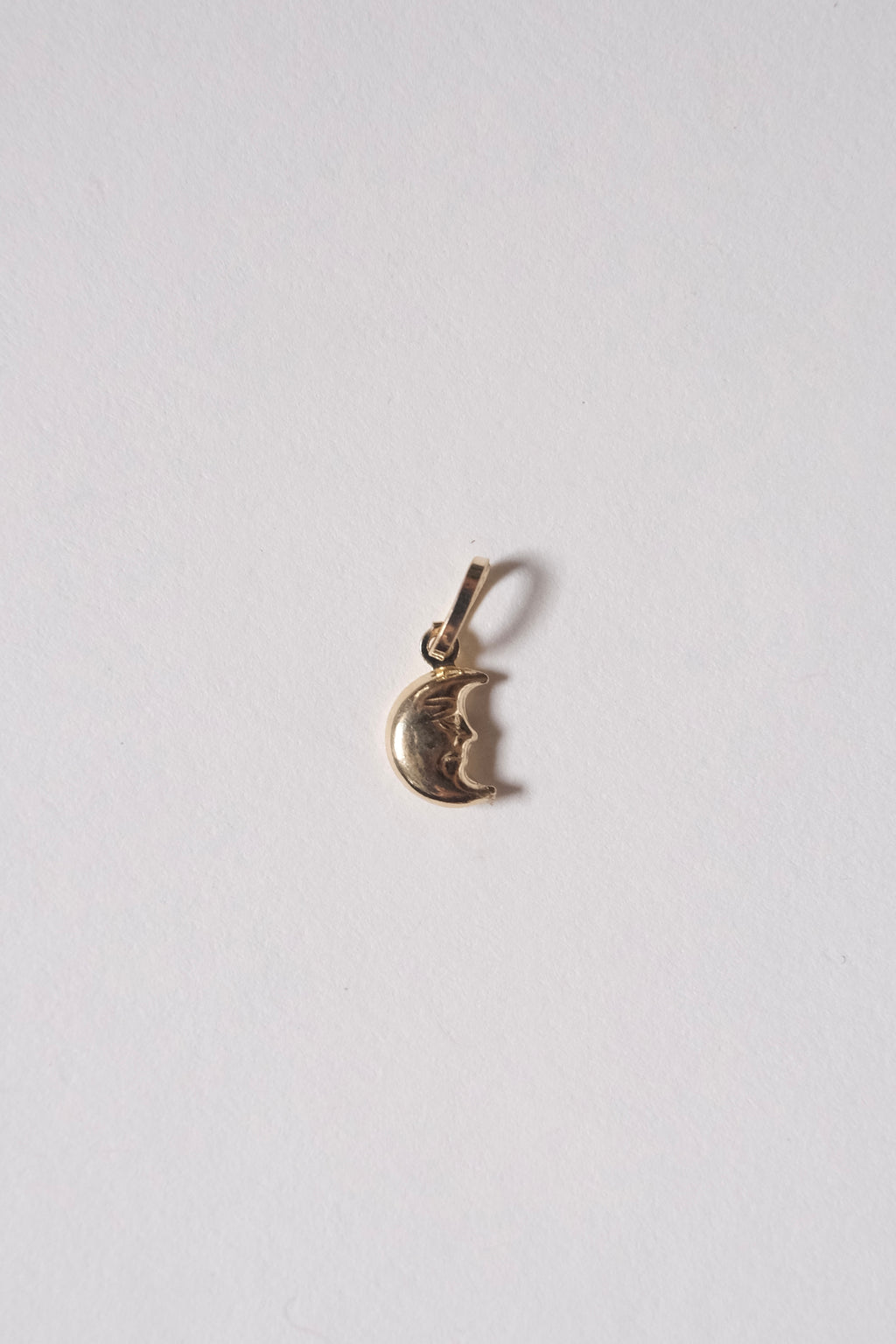 14k Gold Charm -☽-