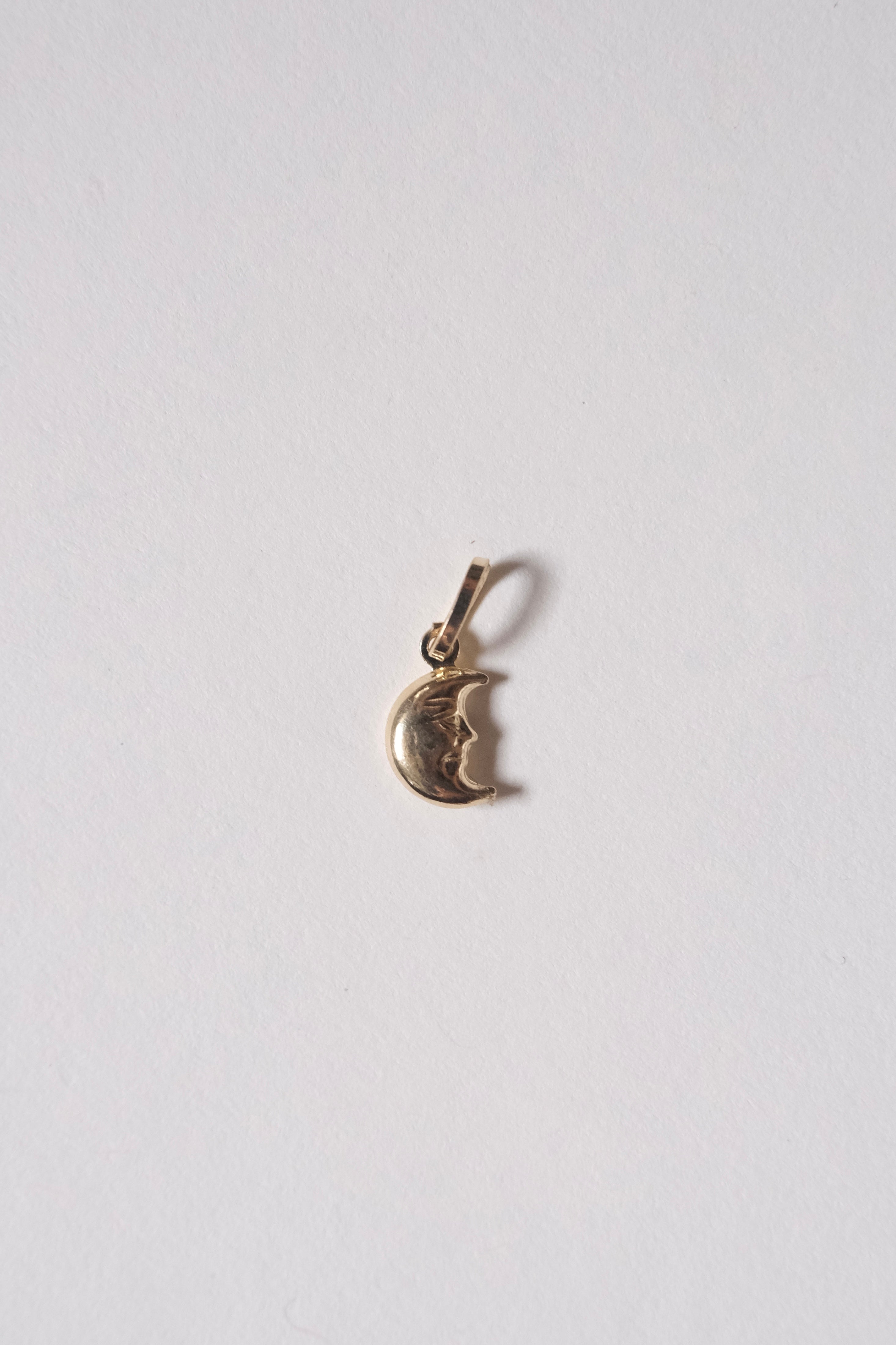 14k Gold Charm -☽-