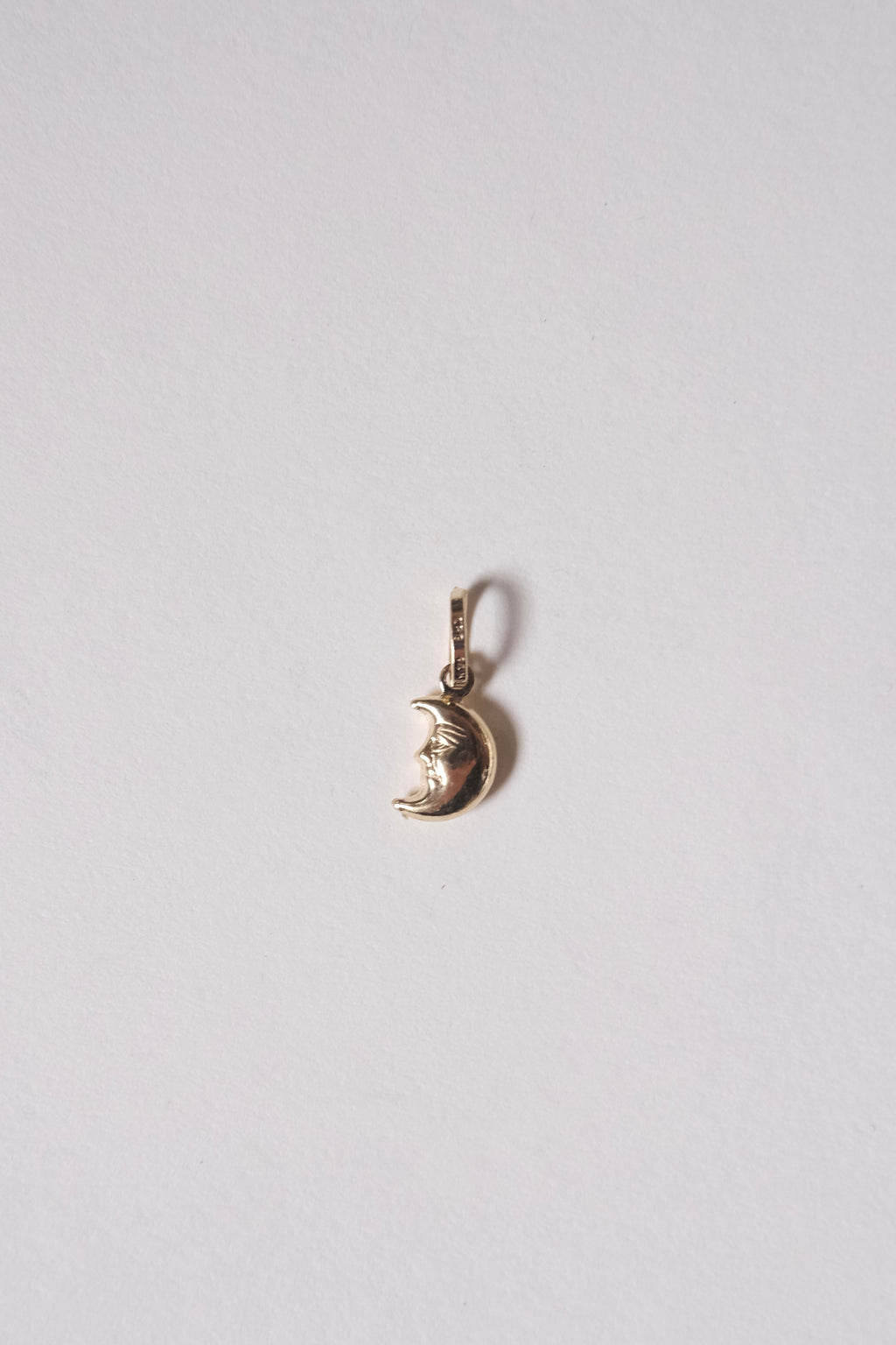 14k Gold Charm -☽-