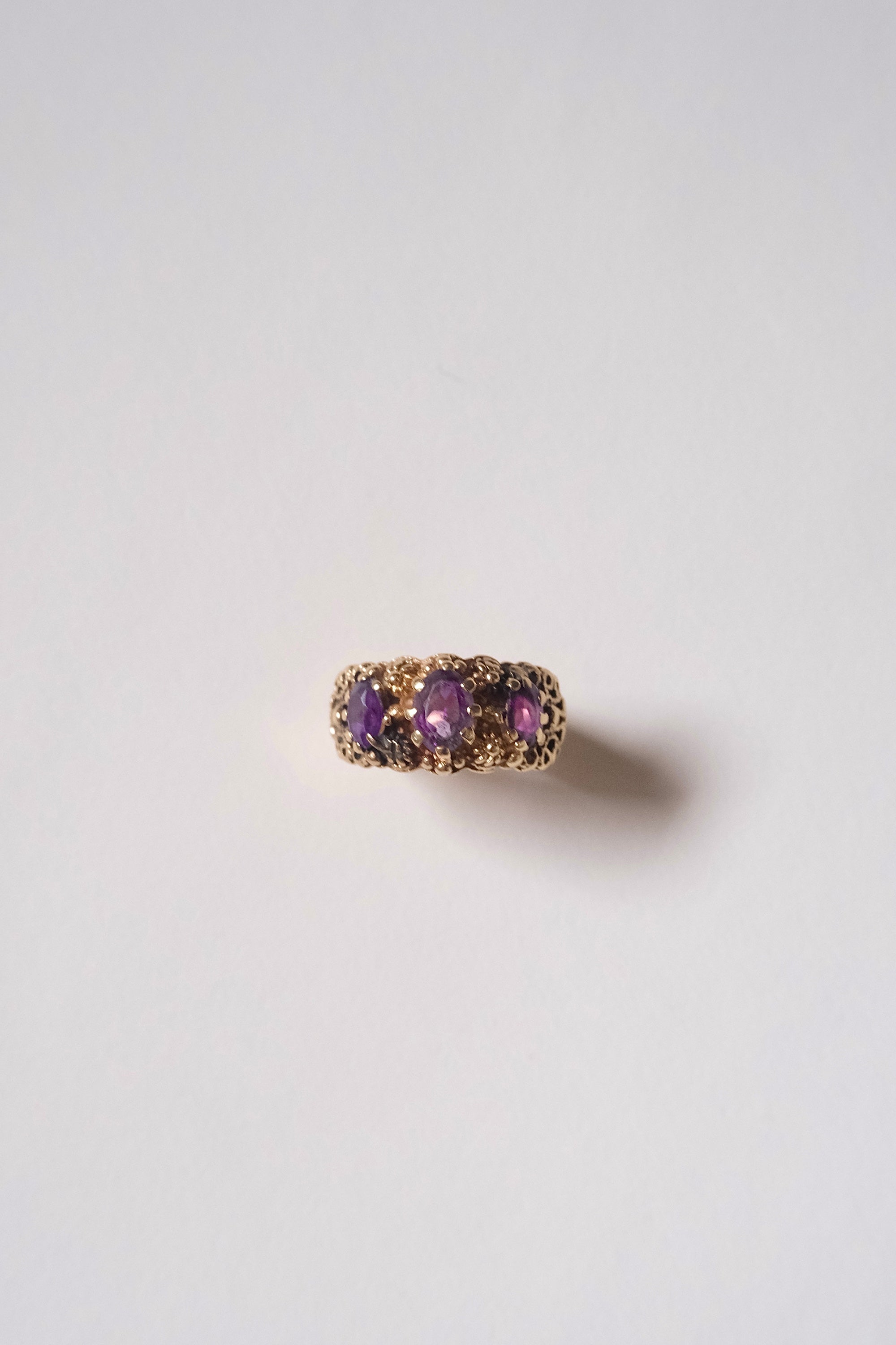 14k Gold × Amethyst Ring - 14号