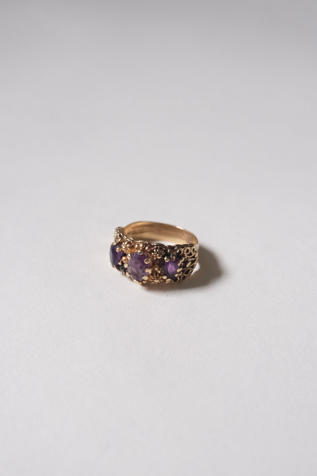 14k Gold × Amethyst Ring - 14号