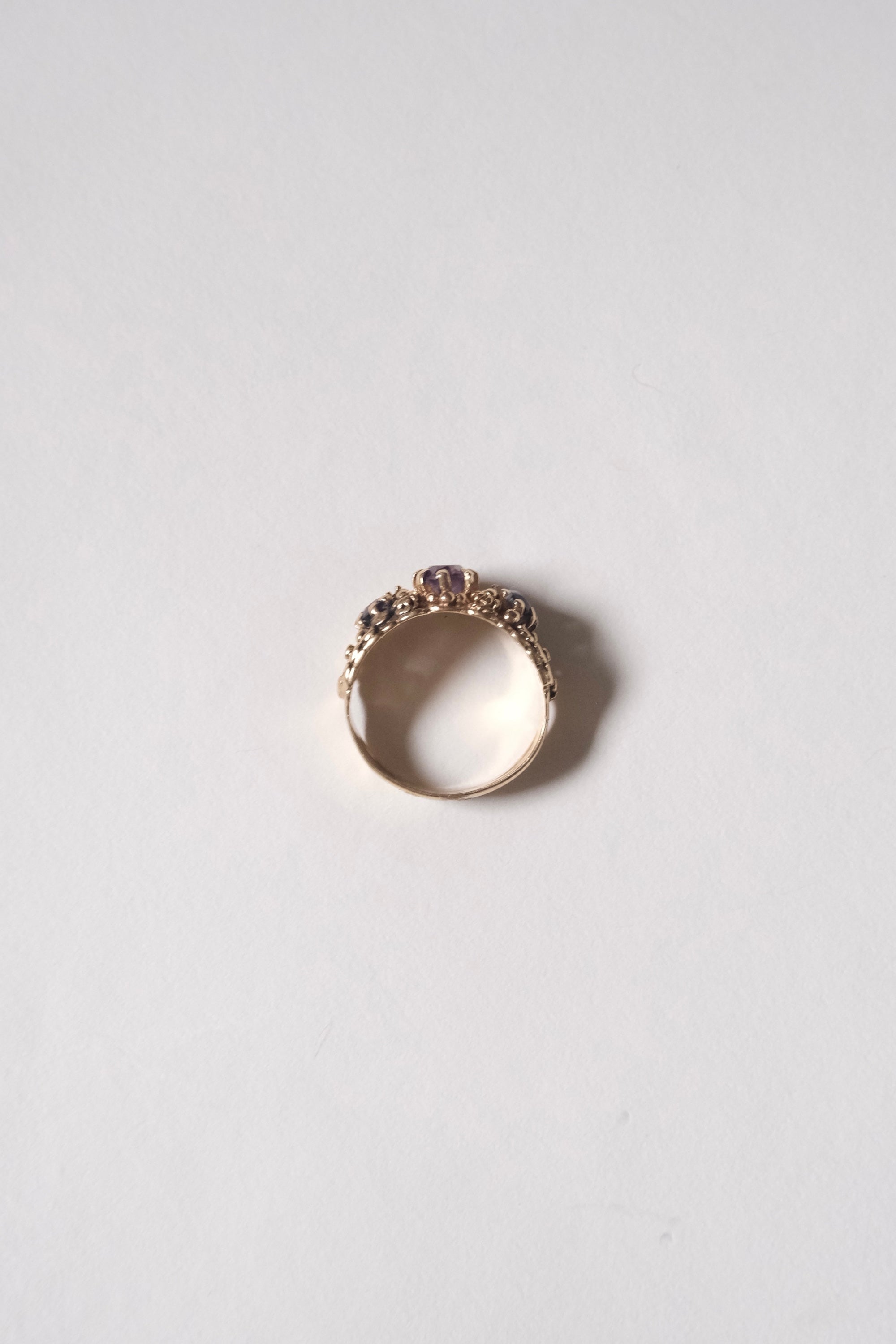 14k Gold × Amethyst Ring - 14号