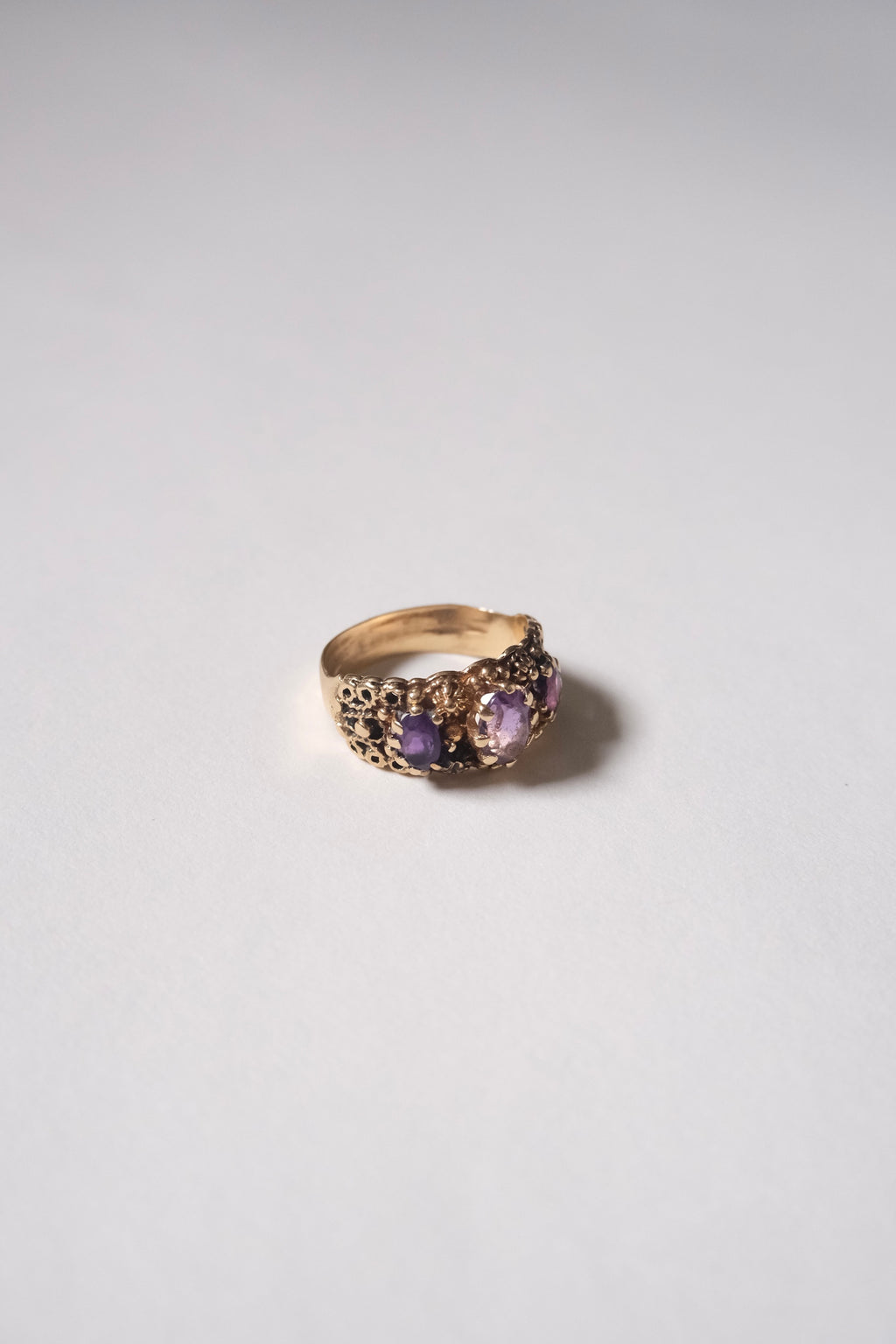 14k Gold × Amethyst Ring - 14号