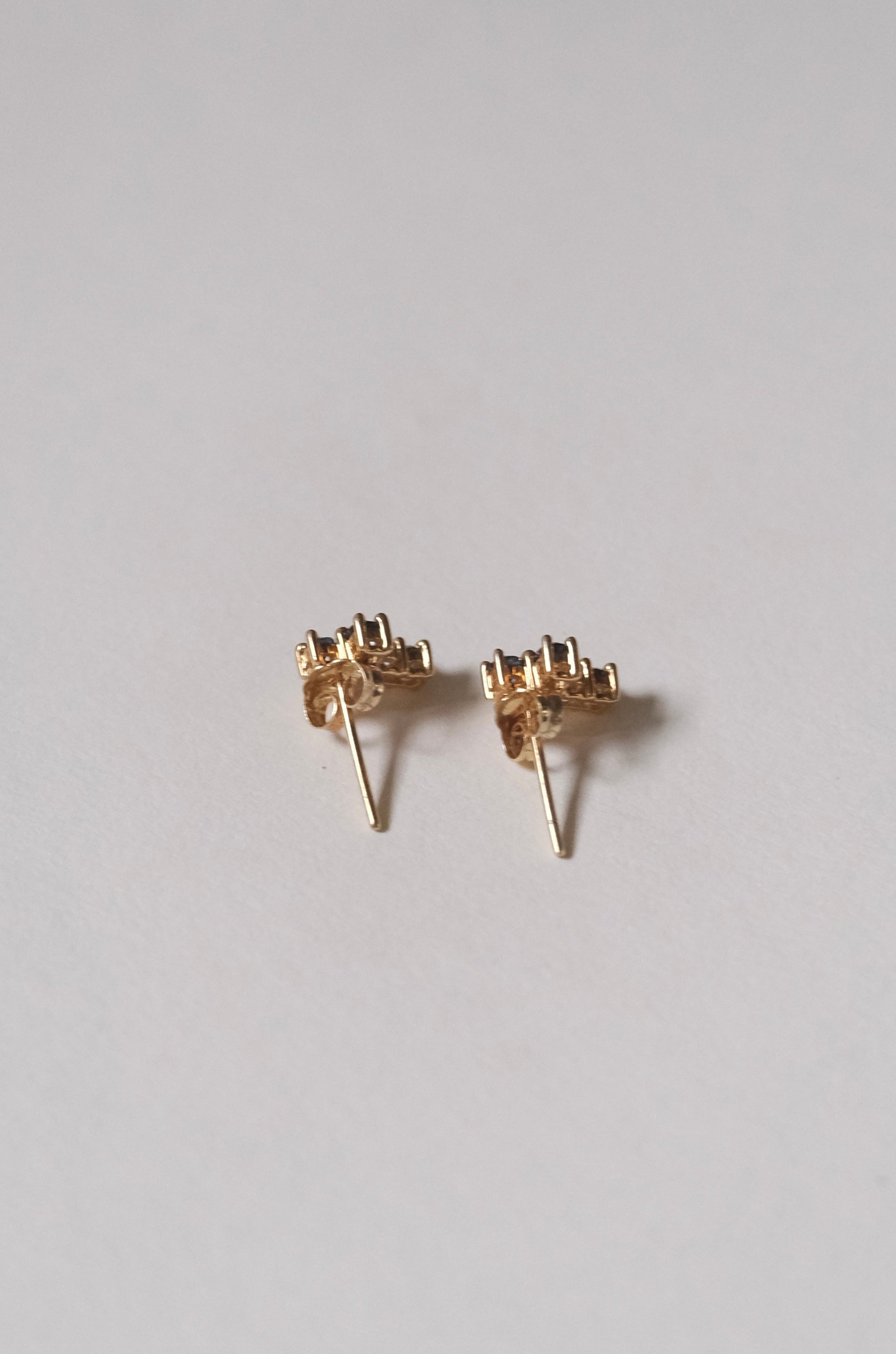 14k Gold × Sapphire Earrings -✞-