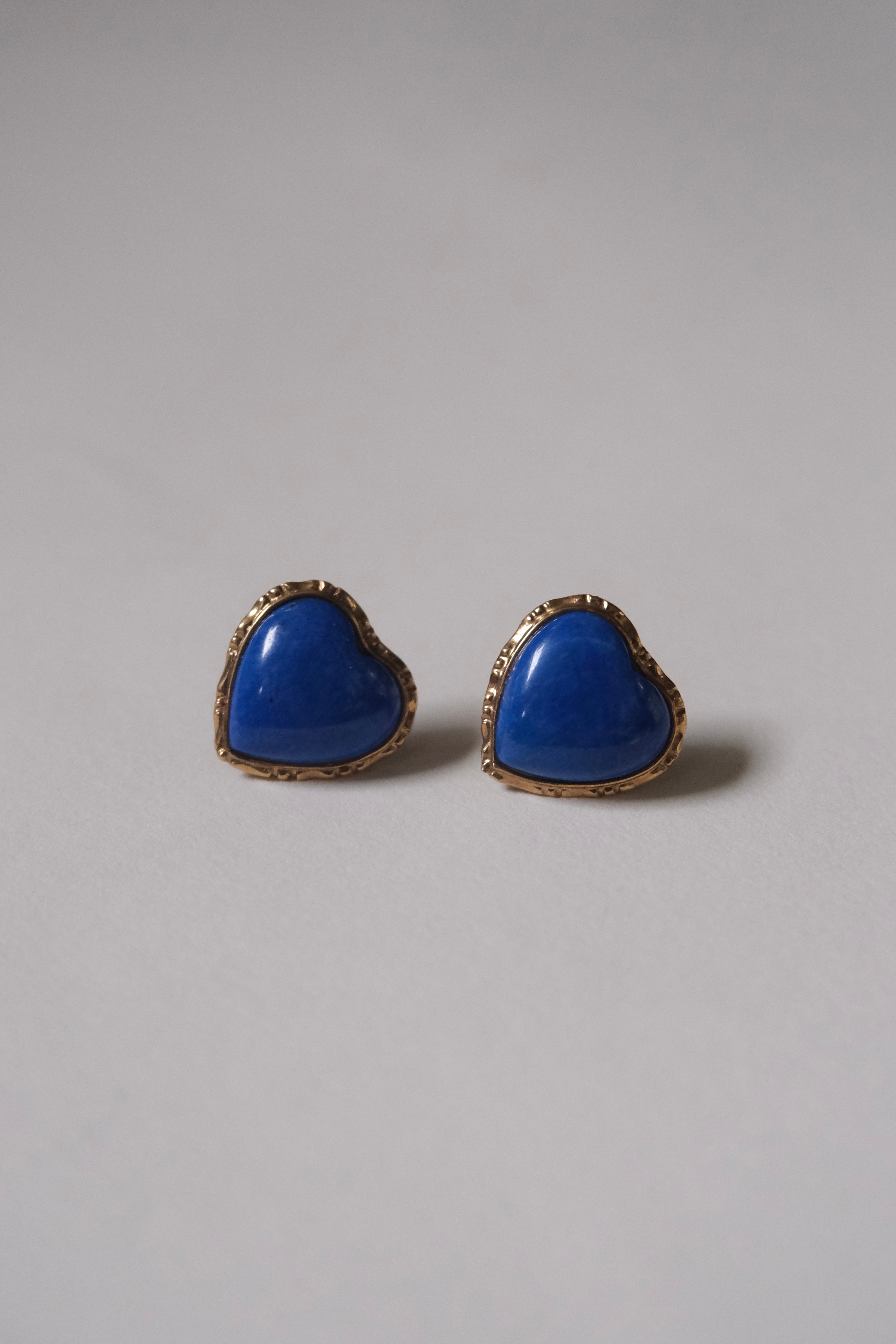 14k Gold × Lapis Earrings -❤︎-