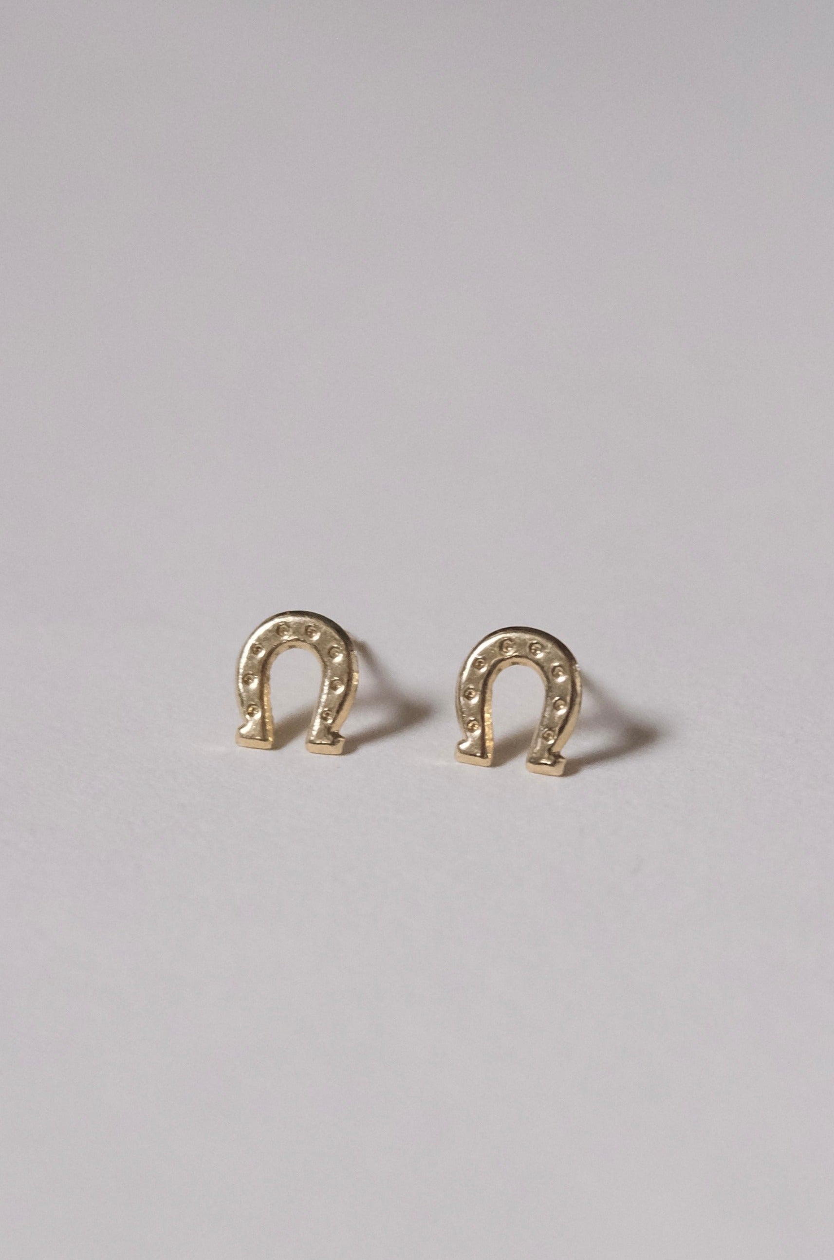 14k Gold Earrings -Horse Shoe
