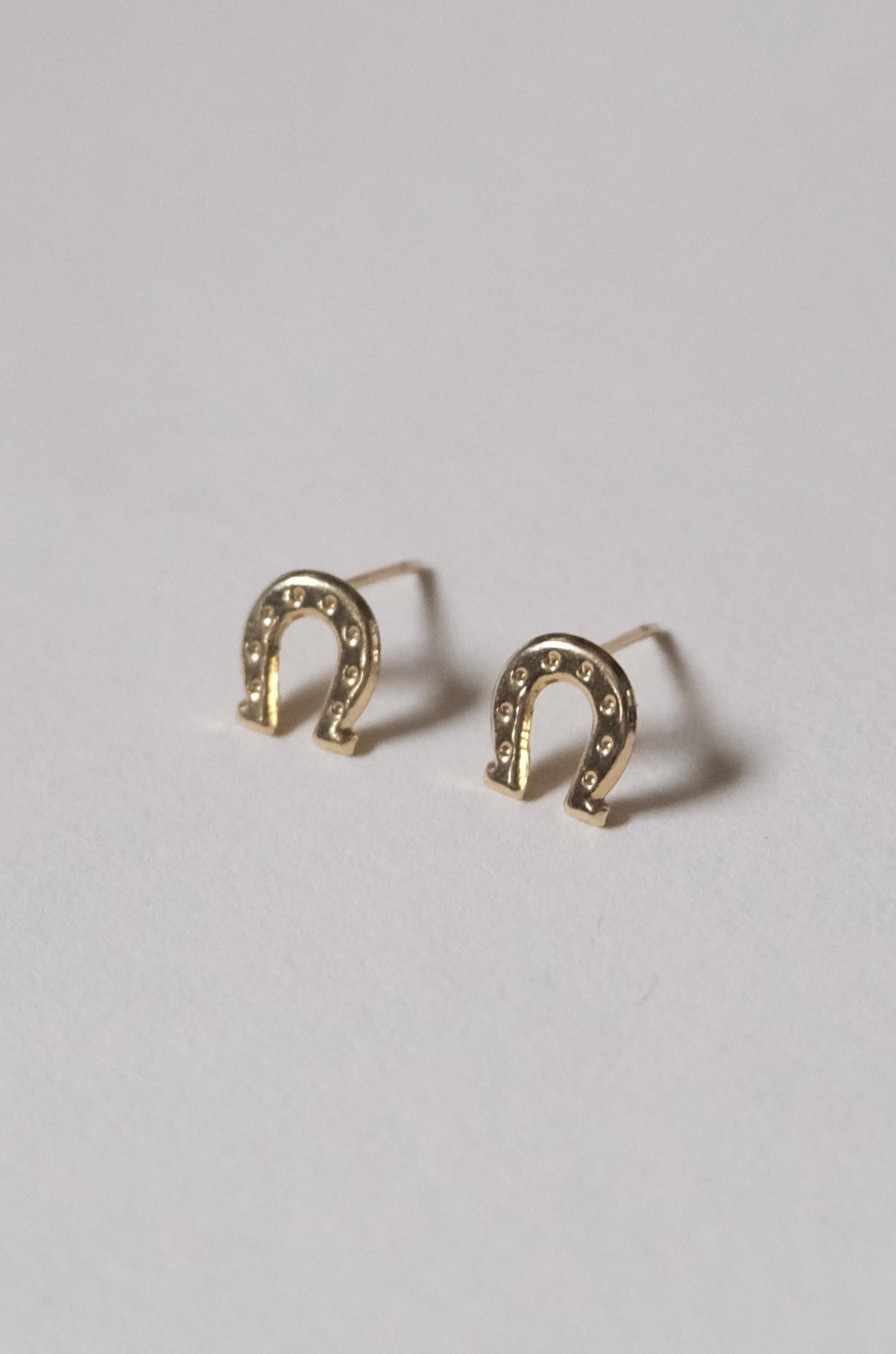 14k Gold Earrings -Horse Shoe