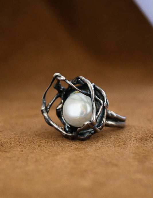 Silver Pearl Ring - 11号