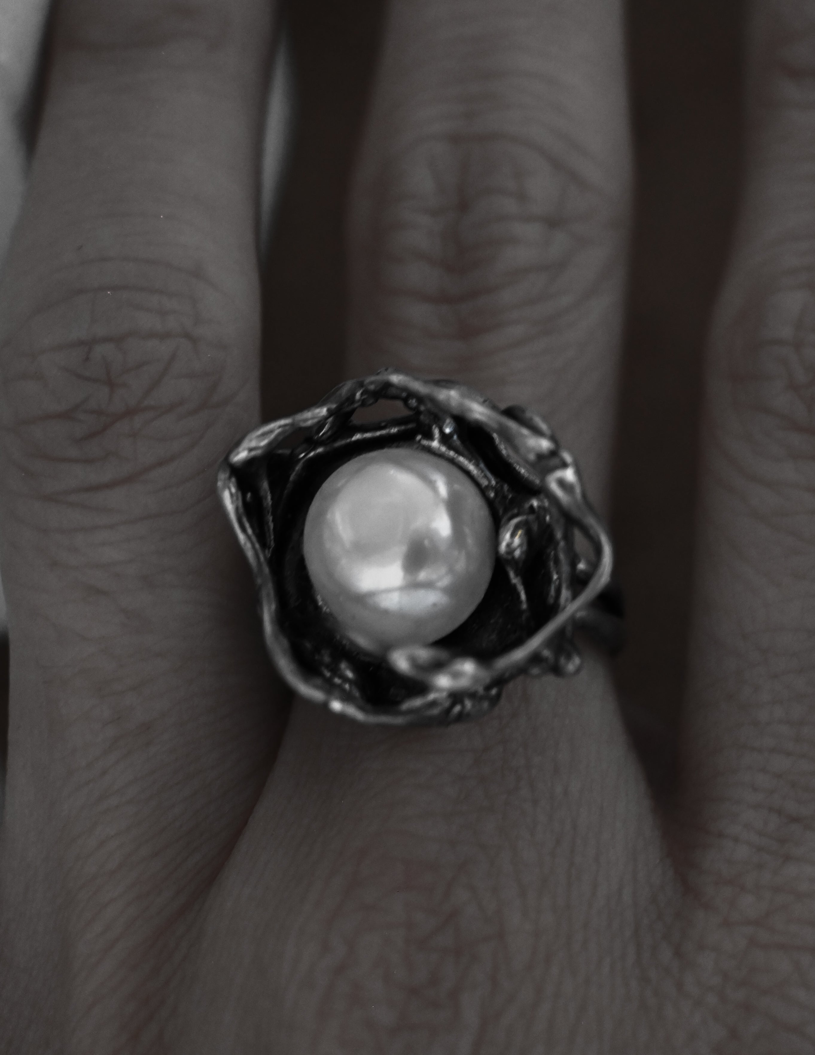 Silver Pearl Ring - 11号