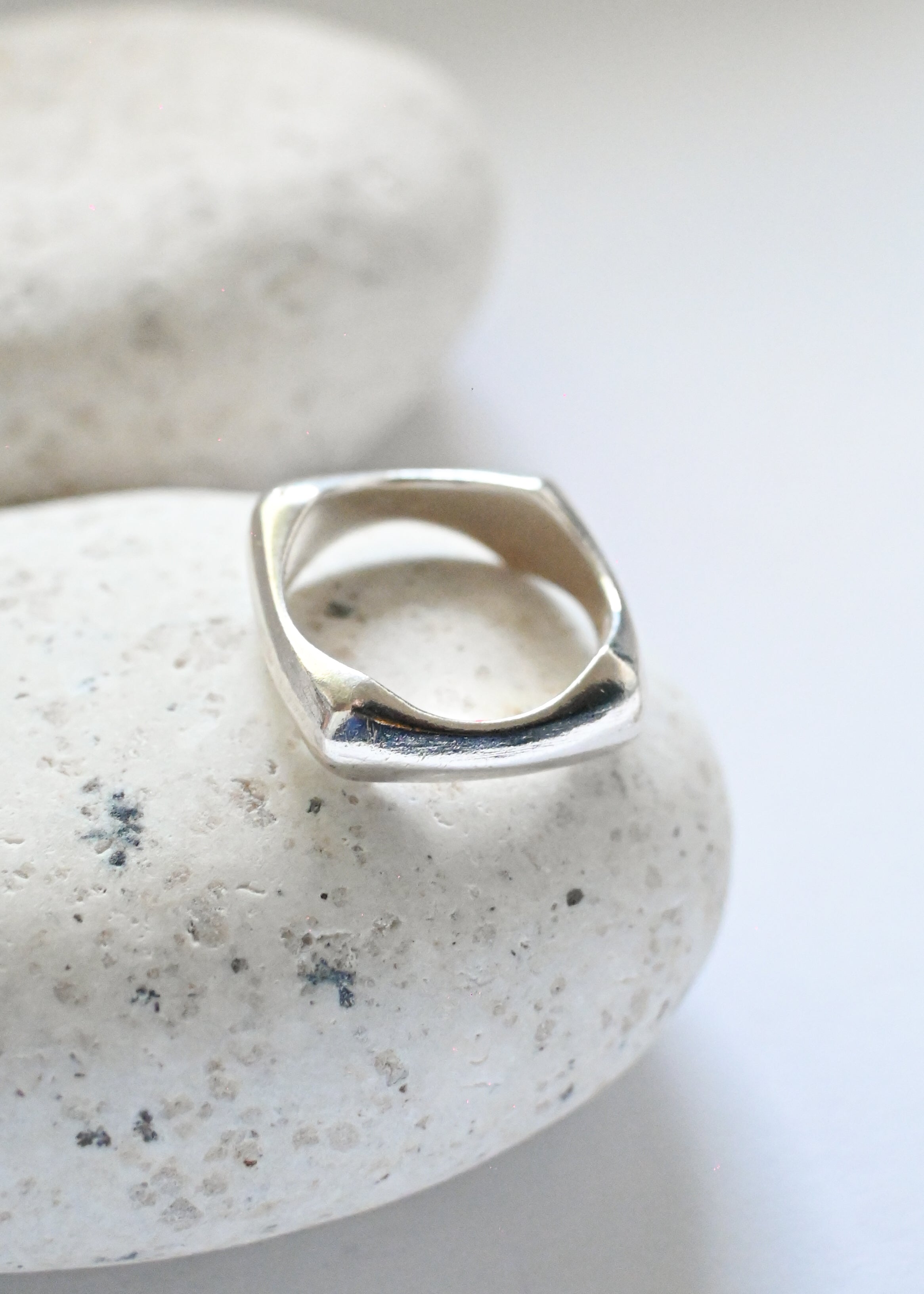 Chunky Square Band Ring - 14号