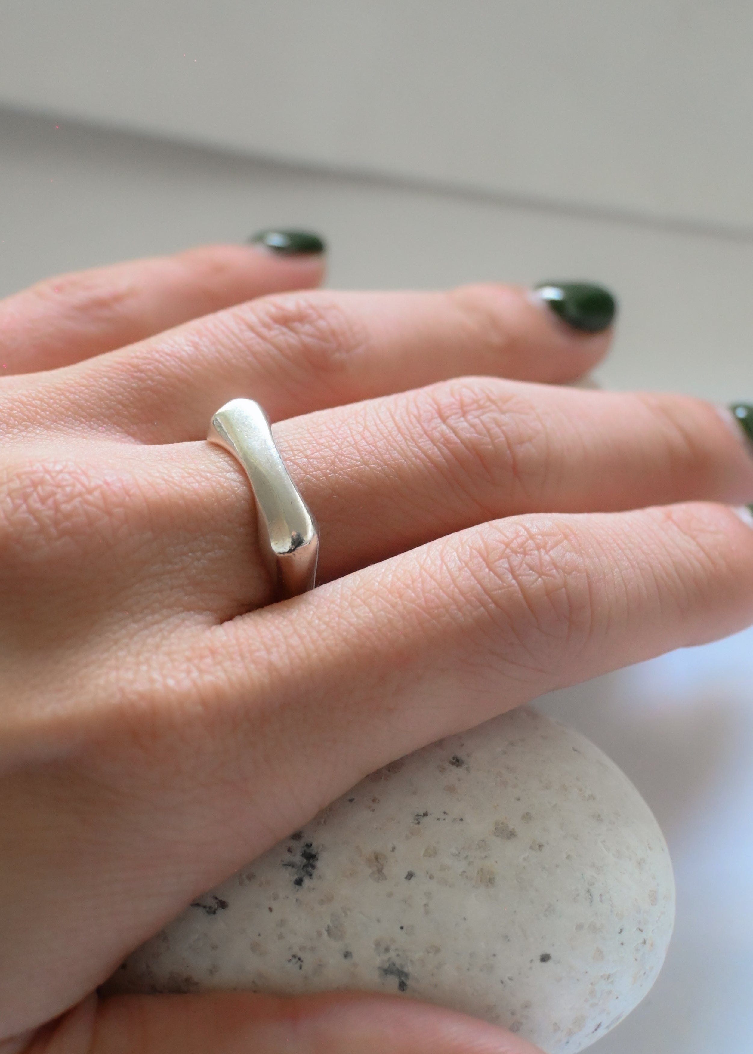 Chunky Square Band Ring - 14号