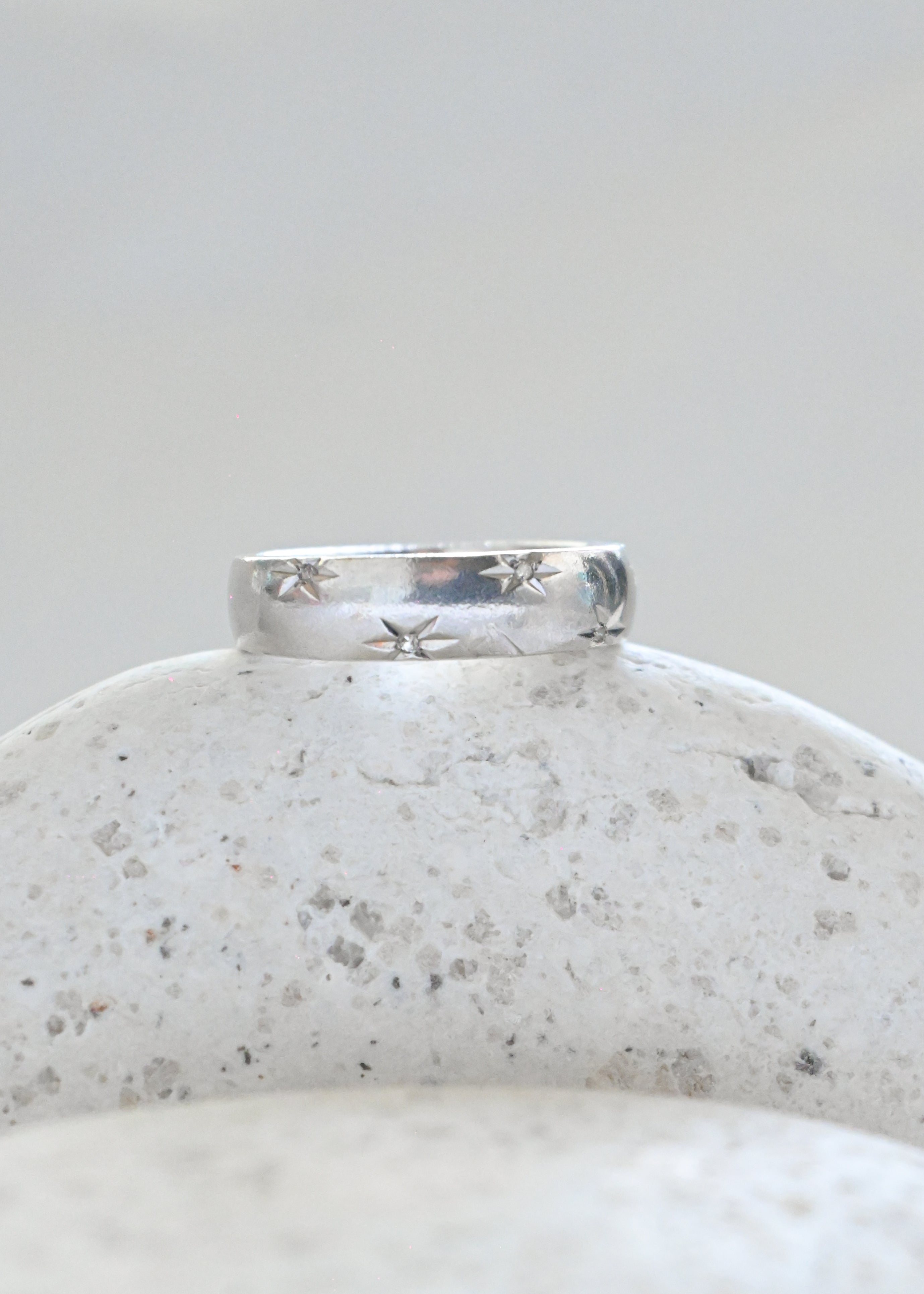 Diamond Star Band Ring - 16号