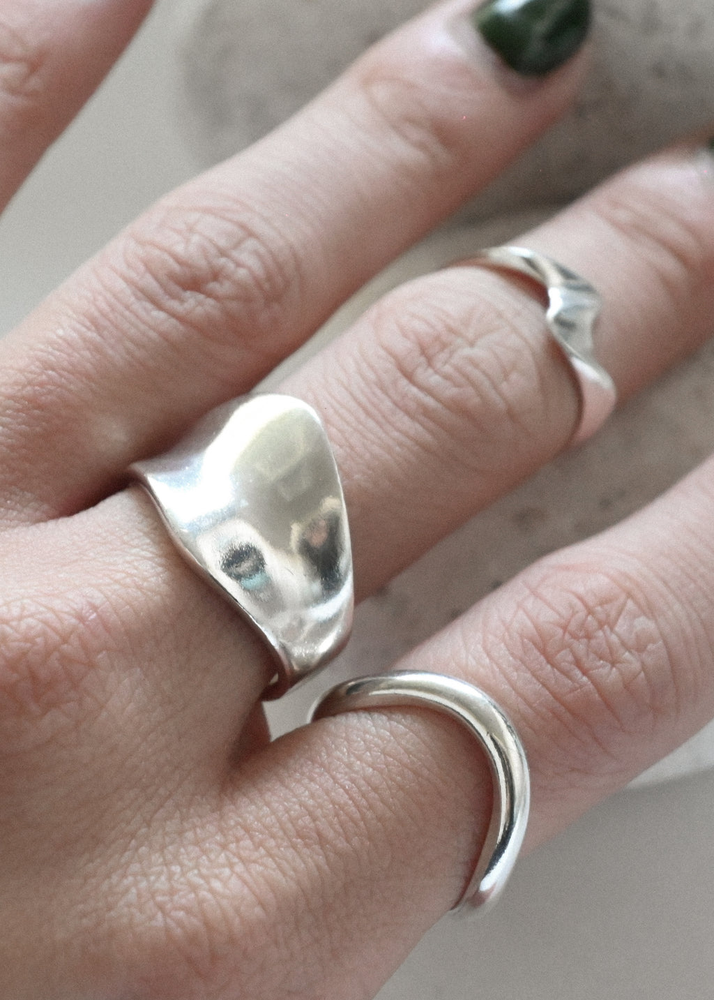 Wave Band Ring - 10号