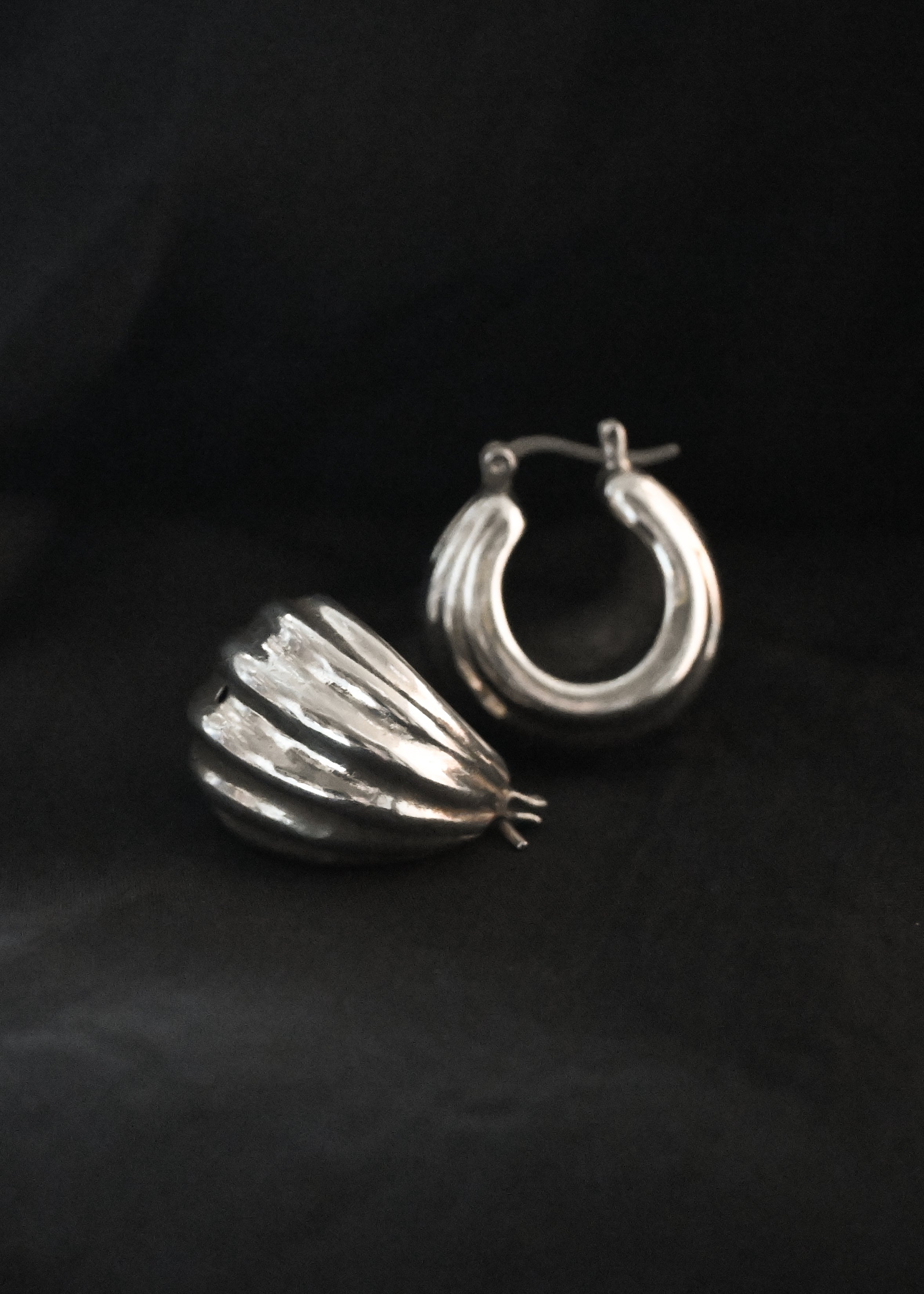 Silver Chunky Earrings